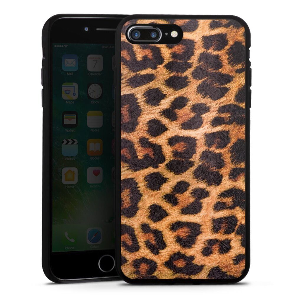 DeinDesign Handyhülle Leopard Fell Animalprint Leo Print, Apple iPhone 8 Plus Silikon Hülle Bumper Case Handy Schutzhülle