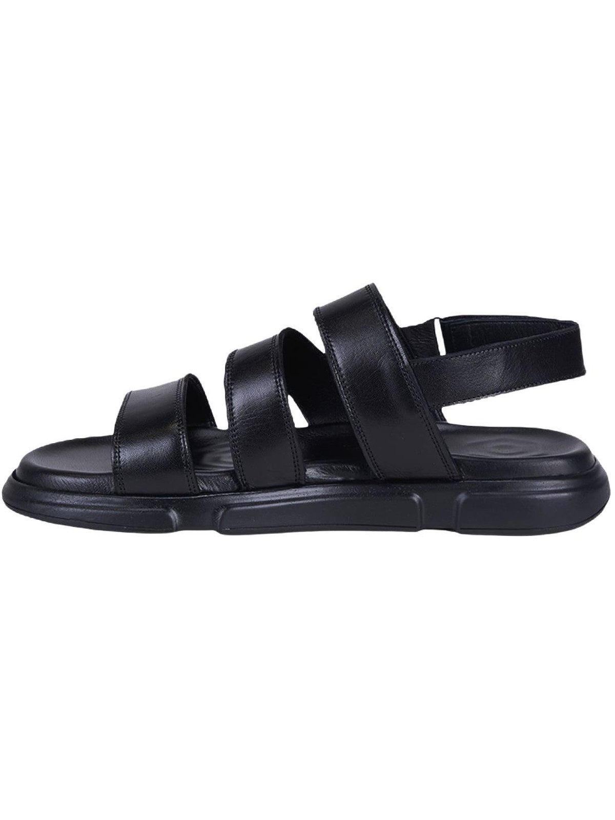 Desa DESA Herren-Ledersandalen mit Nietenbesatz Badezehentrenner