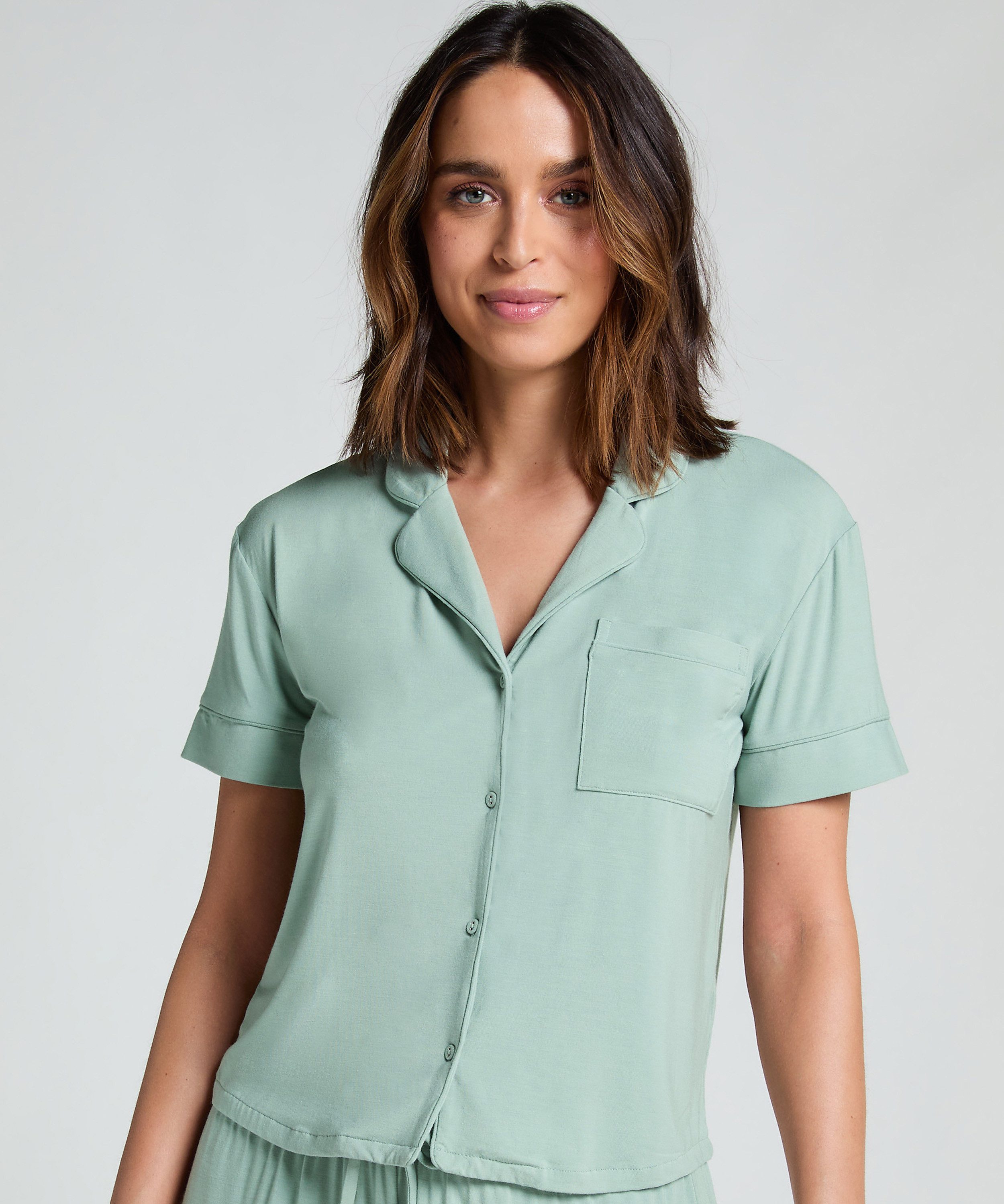 Hunkemöller Pyjama Kurzärmelige Jersey-Jacke Essential
