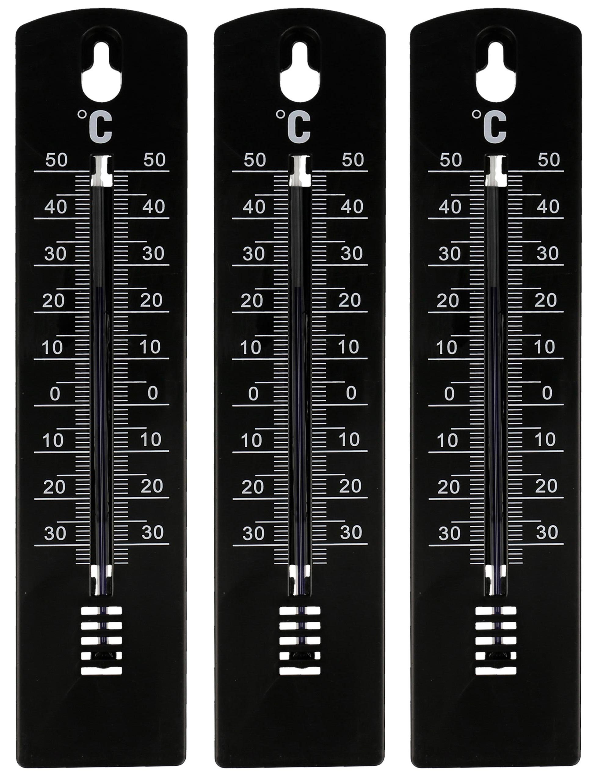 Gartenthermometer 3 Stück Gartenthermometer weiß 20 cm