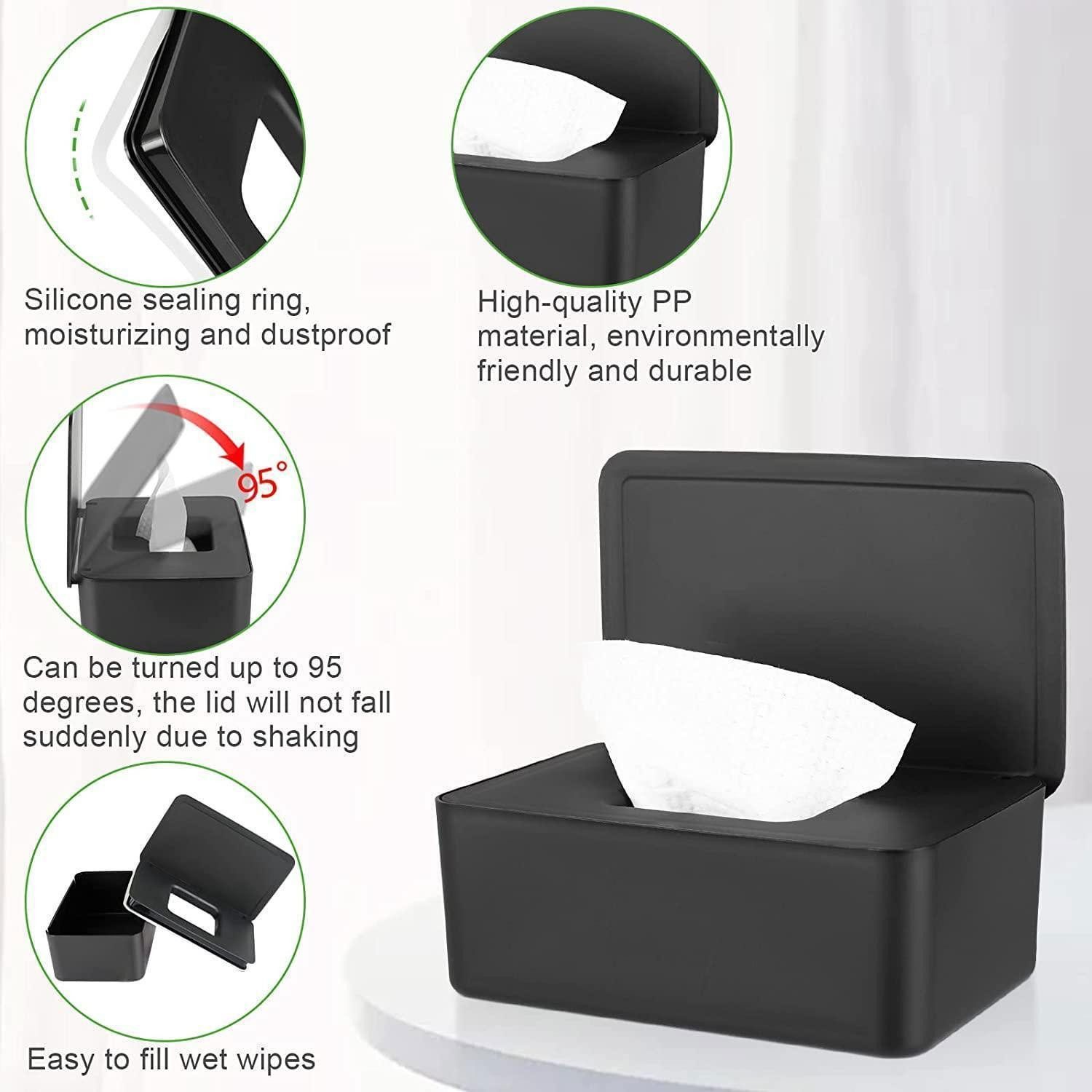LuxusKollektion Feuchttücherbox Feuchttücherbox Toilettenpapier Baby Aufbewahrungsbox Schwarz