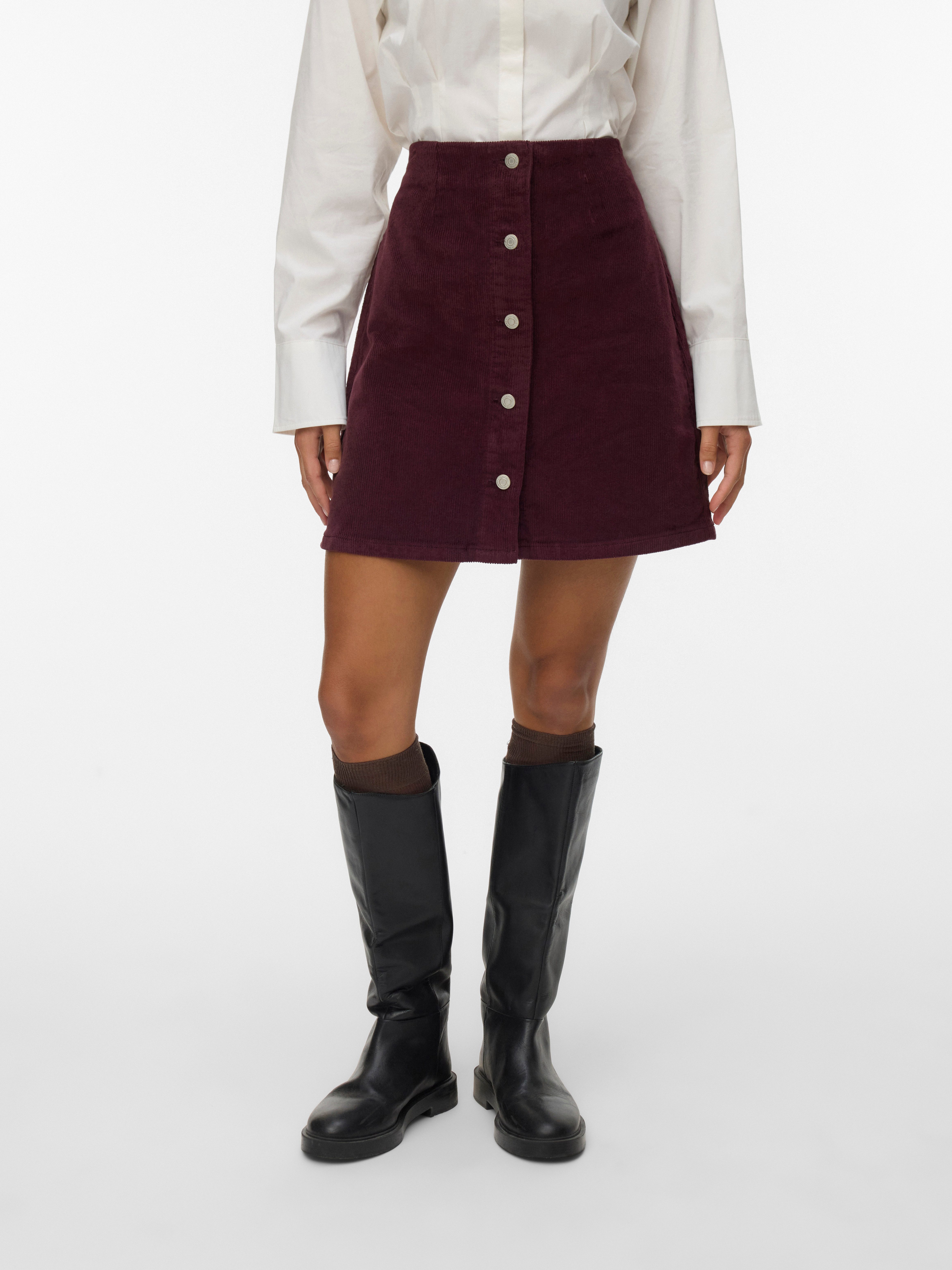 Vero Moda Cordrock VMETTA HR SHORT CORD SKATER SKIRT NOOS günstig online kaufen