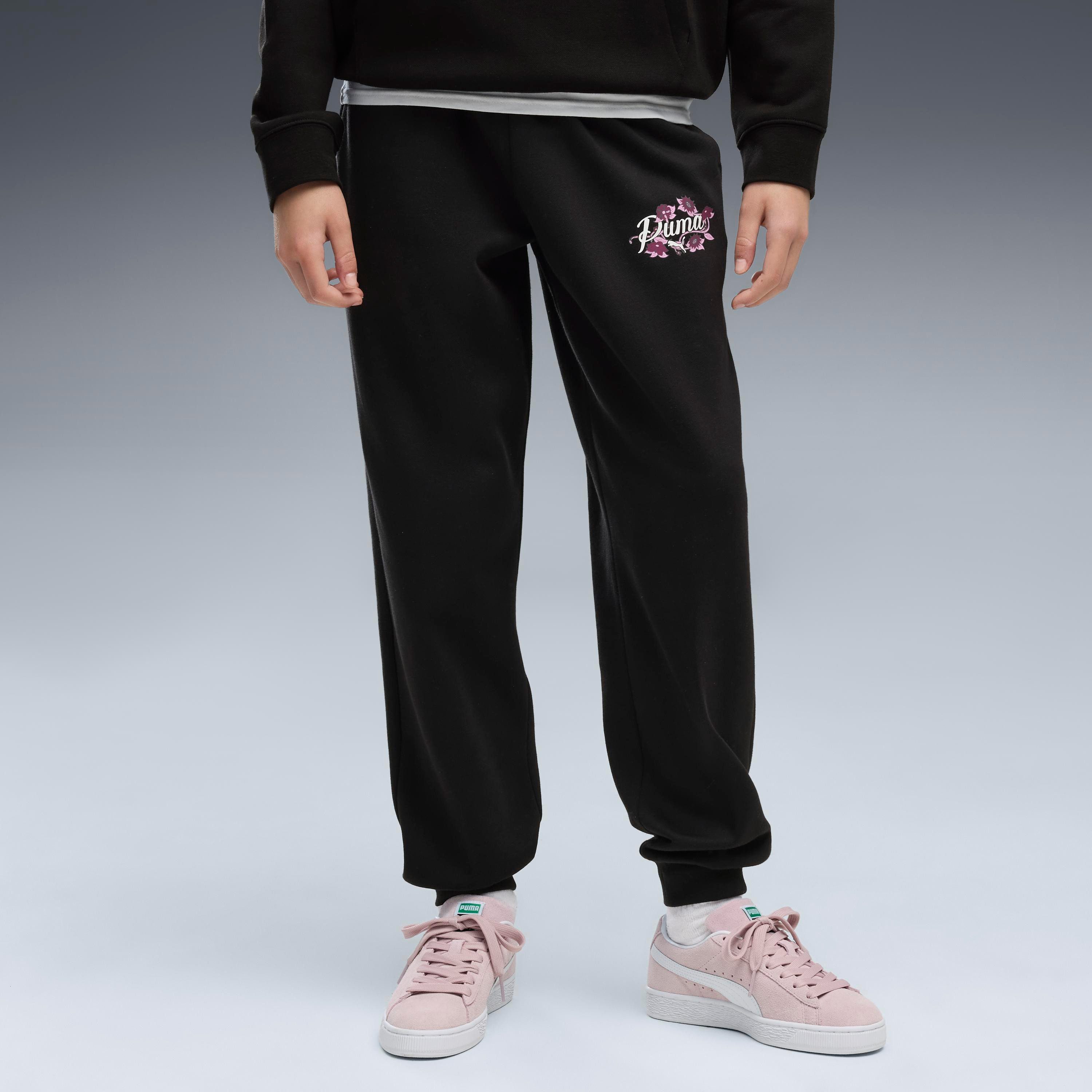 PUMA Trainingshose ESS NATURE 20 GRAPHIC SWEATPANTS FL Regular Fit, für Sport und Freizeit, sportlicher Stil