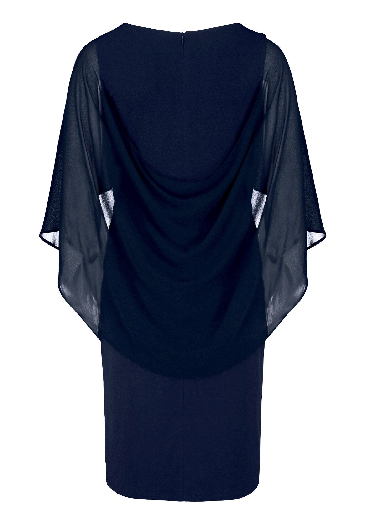 Vera Mont Cocktailkleid Damen mit Raffung Materialmix