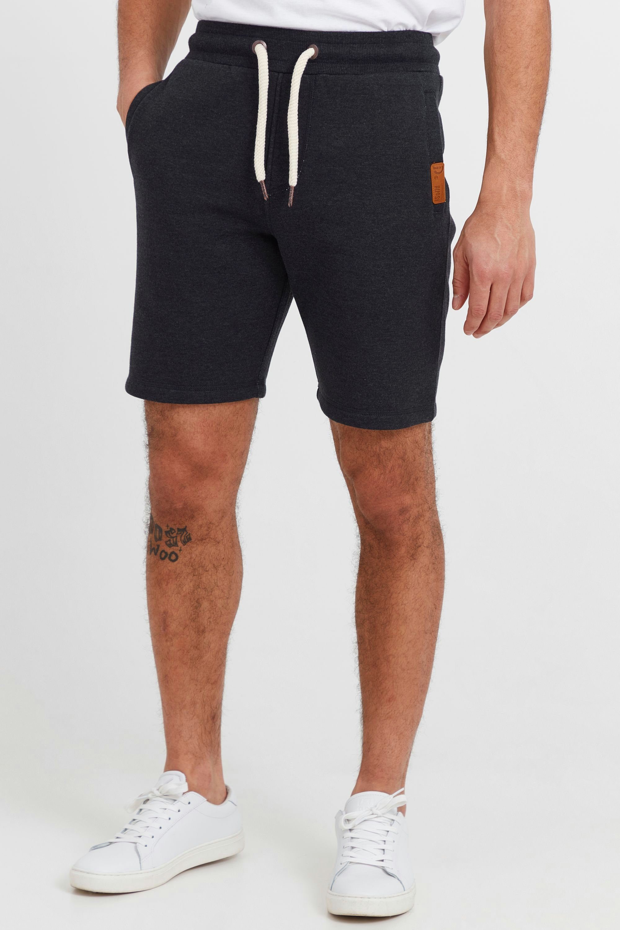 Sweat !Solid Shorts Dark SDTrippo Kordeln mit Melange Grey Sweatshorts (1940071)