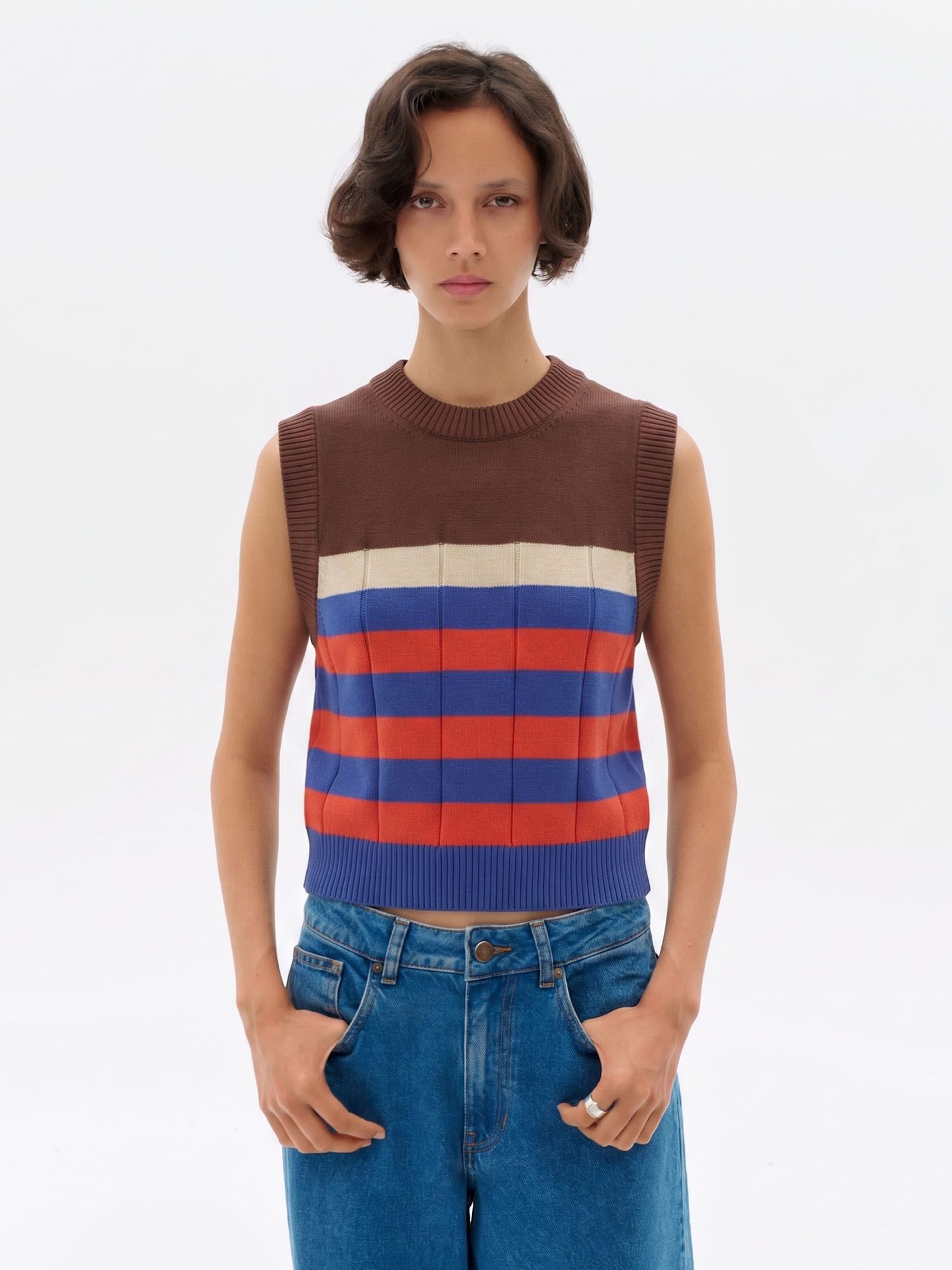 Thinking Mu Pullunder Sherry Knitted Vest