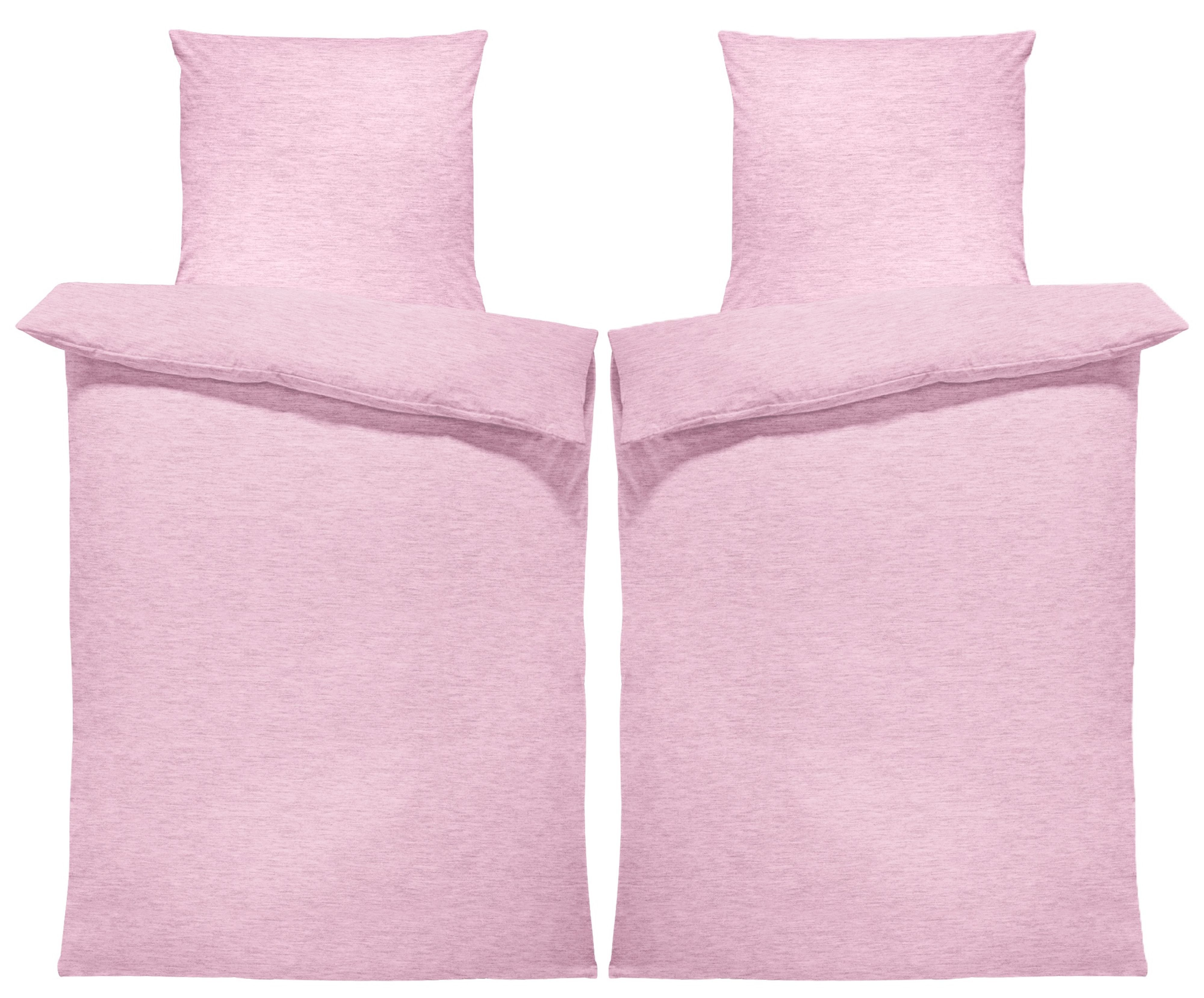 One Home Bettwäsche Melange Biber, Biber, 4 teilig, meliert, Baumwolle kuschelig warme weiche Flanell Winter