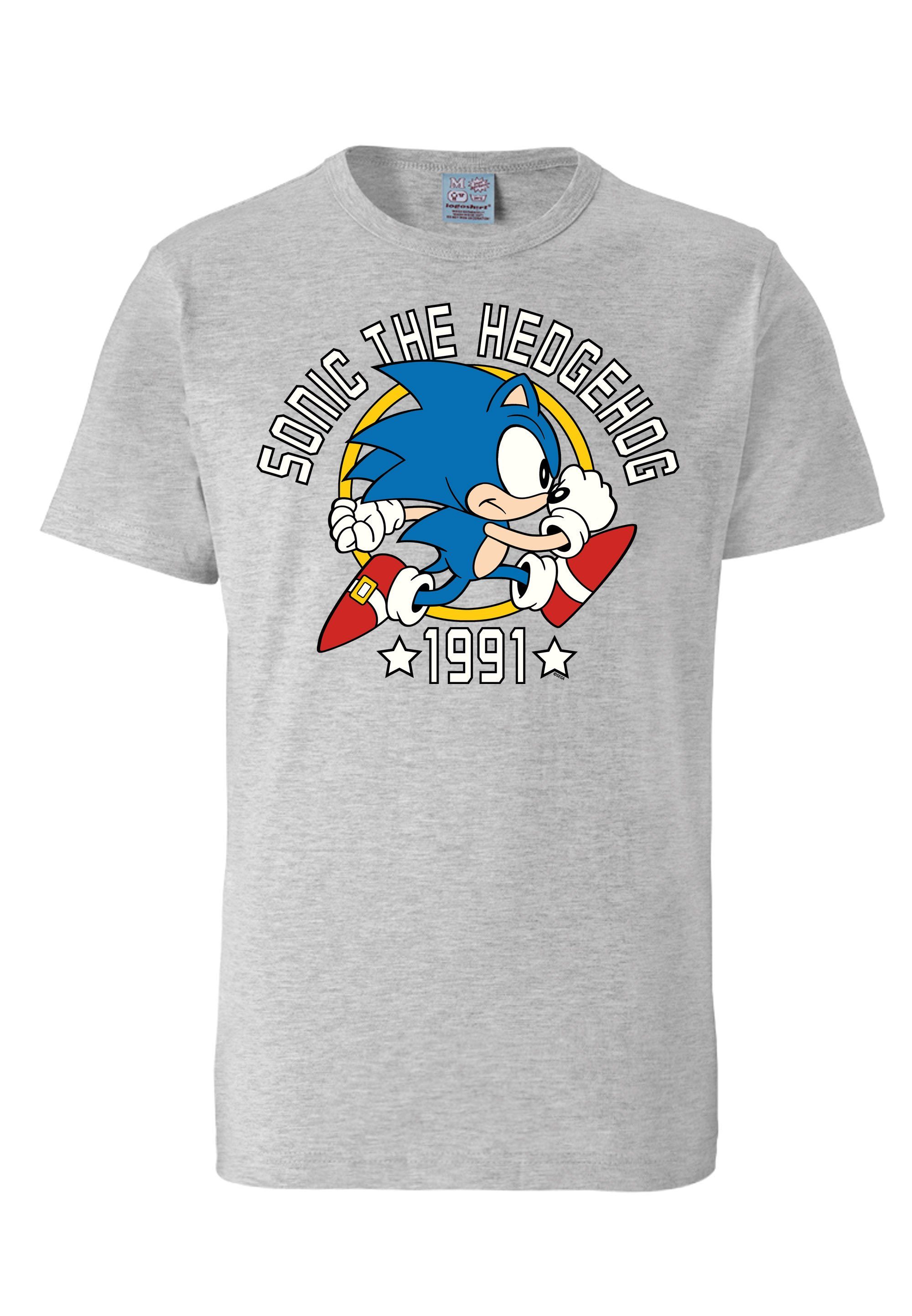 the mit 1991 Hedgehog LOGOSHIRT Sonic T-Shirt Retro-Print