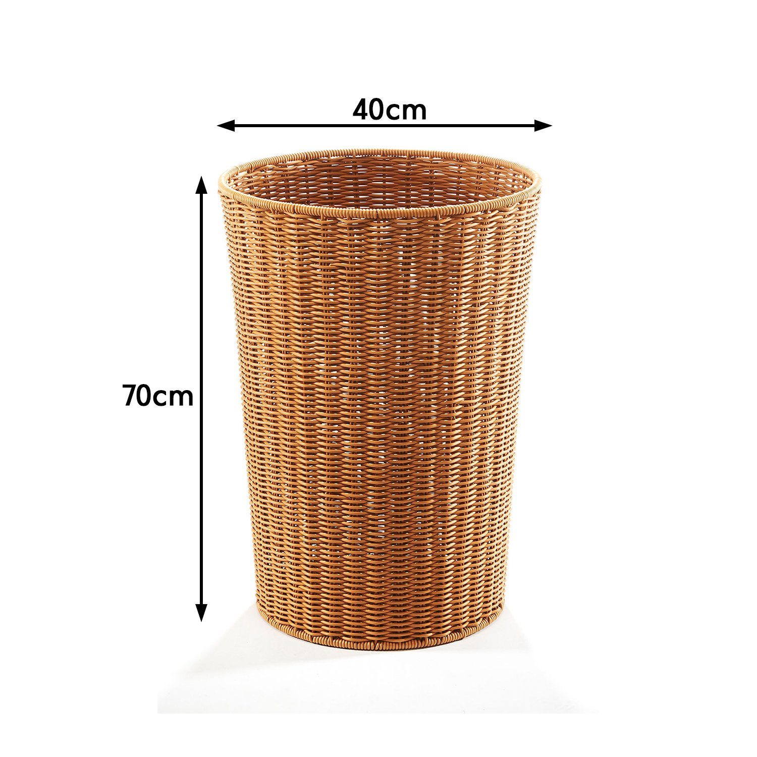 Kobolo Wäschekorb Wäschebehälter aus Polyrattan braun günstig online kaufen