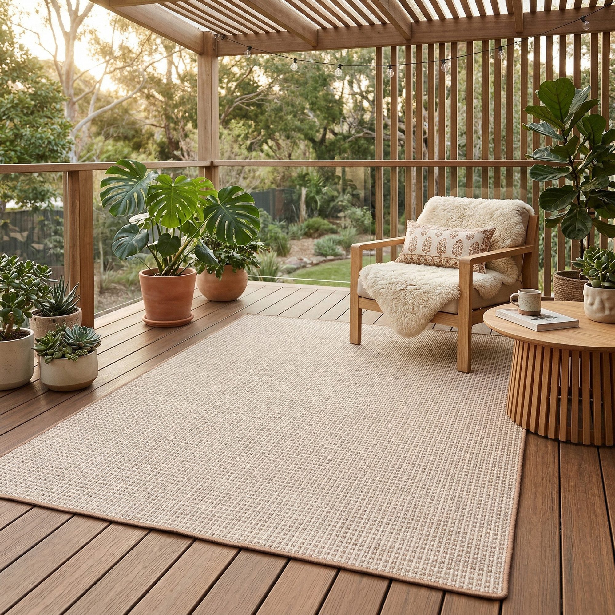 Snapstyle Outdoorteppich In & Outdoor Teppich Flachgewebe Oslo Karo Modern, Rechteckig, Höhe: 4 mm