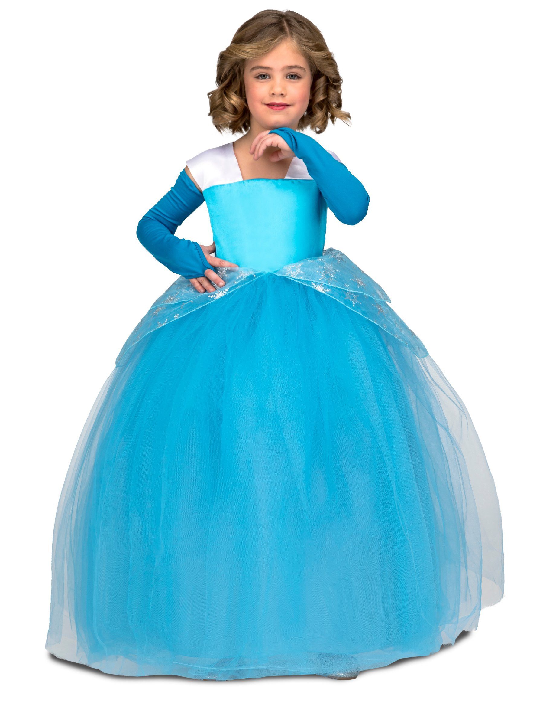 Viving Costumes Prinzessin-Kostüm Prinzessinnen-Kostüm für Mädchen Märchenkostüm blau