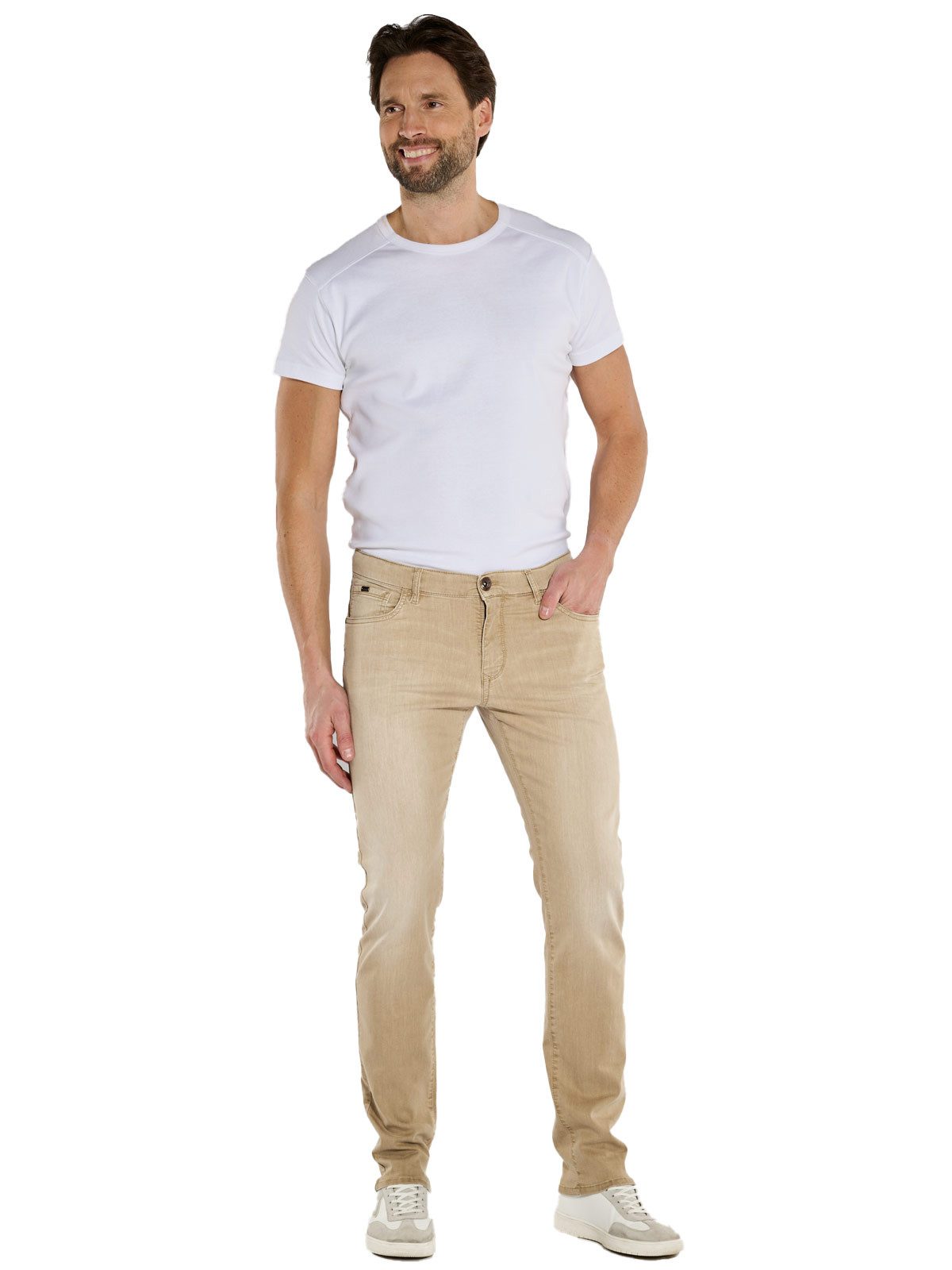 Engbers Stretch-Jeans Herren Super-Stretch Jeans regular, Sand
