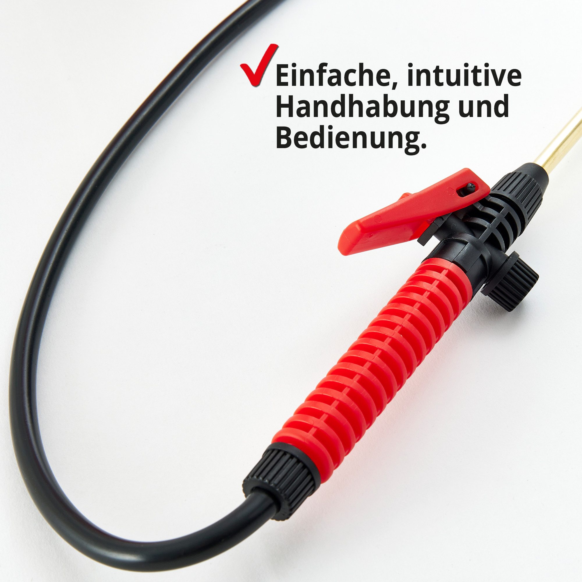 Hecht Drucksprühgerät 4500 mit Mesing Spritzrohr und Düse, inklusive Schultergurt, 3bar, 5 Liter – Bild 4 von 5
