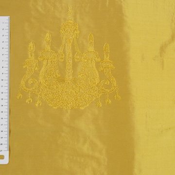 Rasch TEXTIL Stoff B von Boch Dekostoff Seide bestickt Leuchter gold