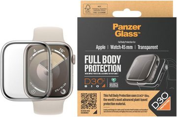 PanzerGlass Displayschutz Full Body Apple Watch Series 9 für Apple Watch 9 45mm, Displayschutzglas, 1 Stück, Kratz-& Stoßfest, Antibakteriell, mit D3O