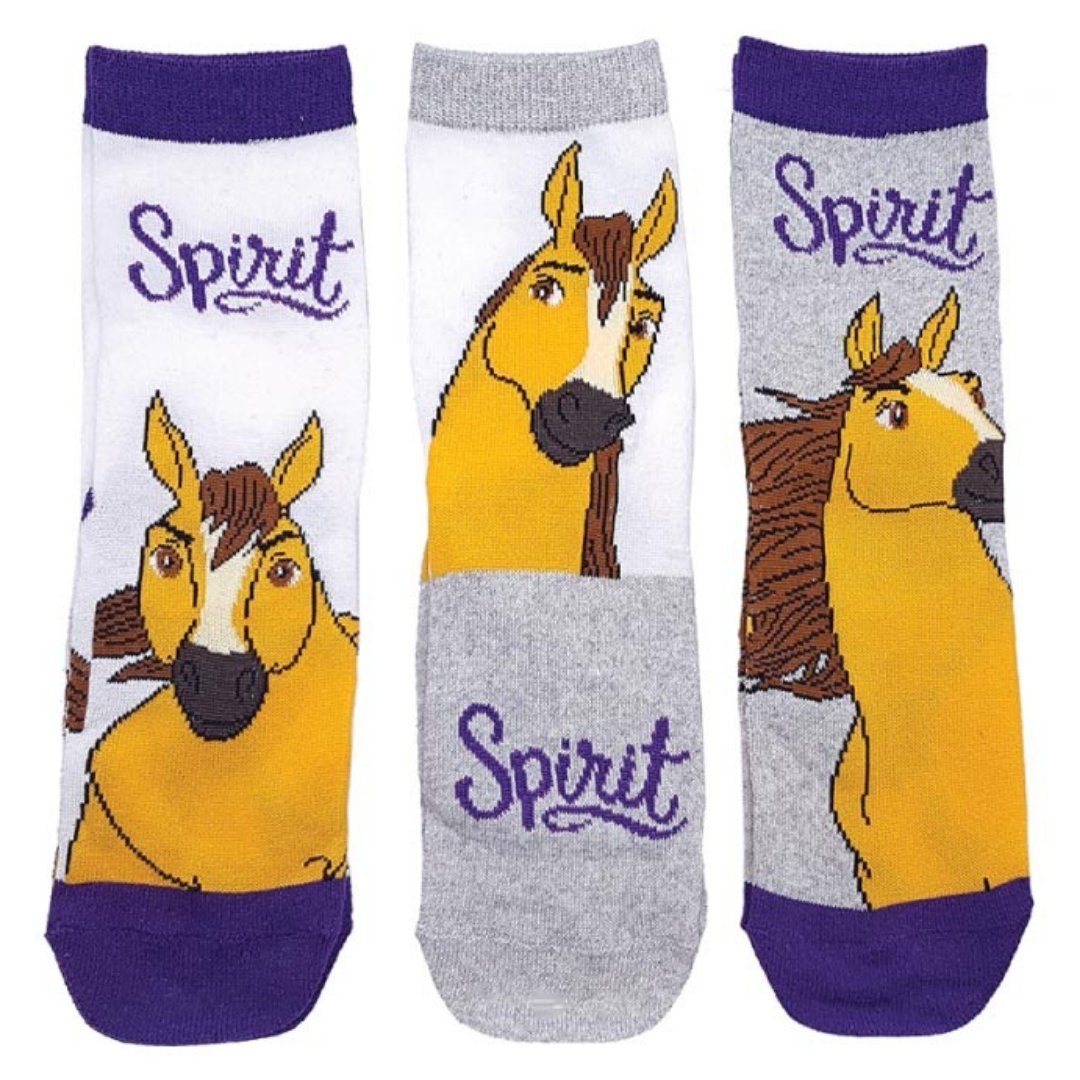 DREAMWORKS Spirit RIDING FREE Socken (3-Paar) Socken für Mädchen Gr. 23-34 | Wintersocken