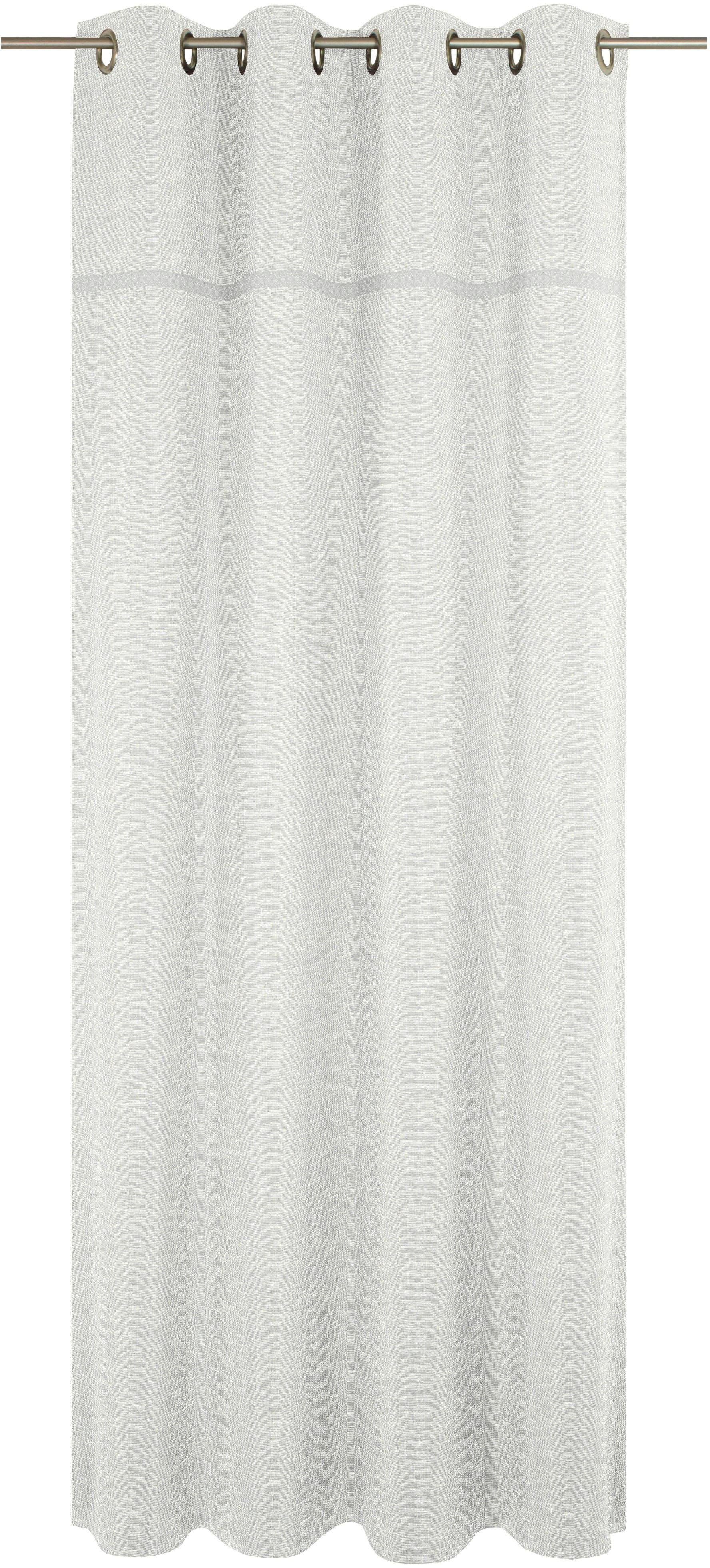 Vorhang Wiessee, Wirth, Ösen (1 St), blickdicht, Jacquard weiß | Fertiggardinen