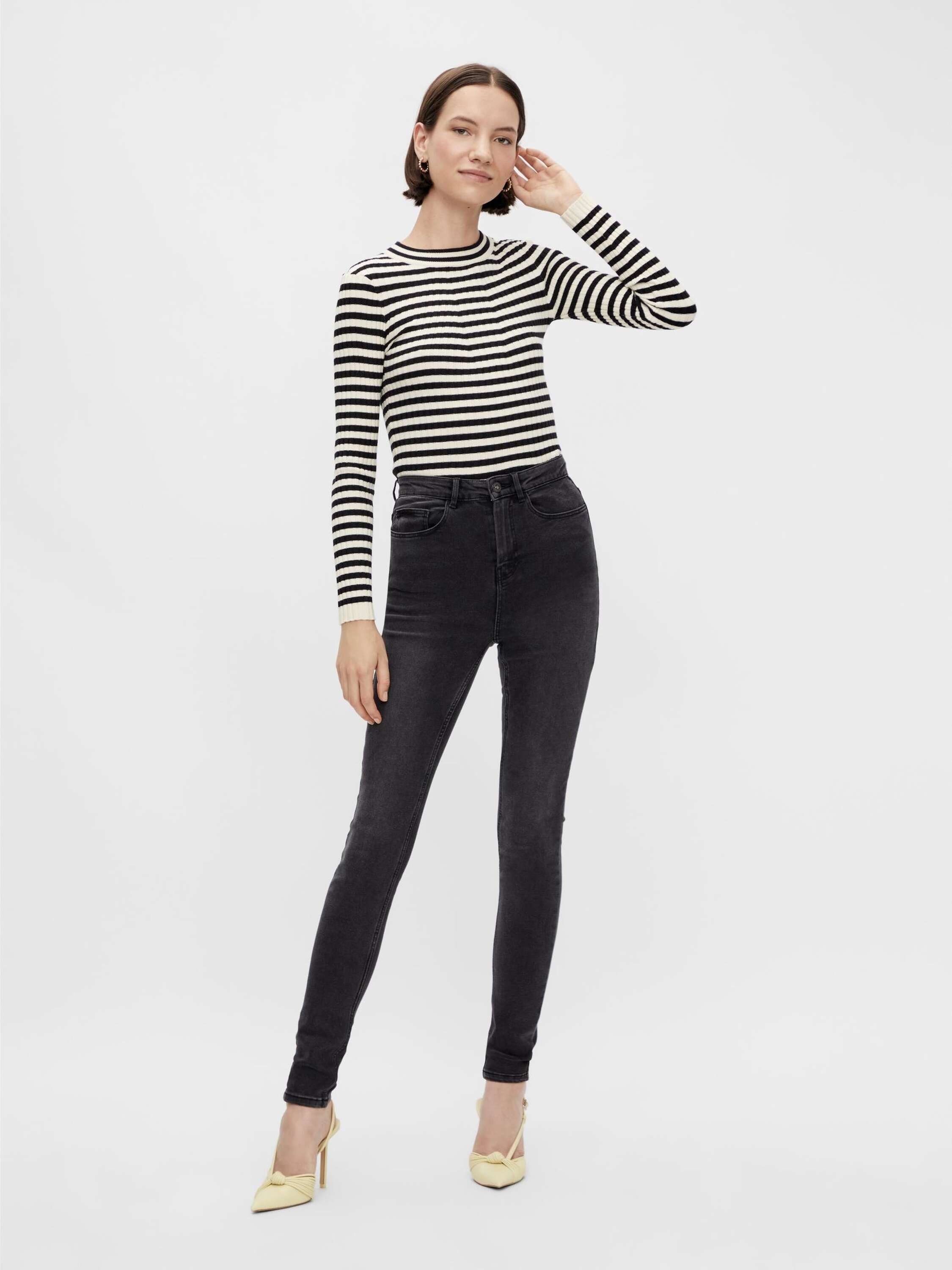 pieces High-waist-Jeans (1-tlg) Plain/ohne Details