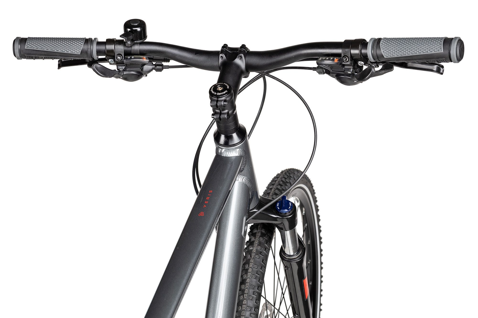 Axess Crossrad VERIS CROSS, 27 Gang Shimano RD-Alivio M3100-9 Schaltwerk, Kettenschaltung, hydraulische Scheibenbremse schwarz/grau