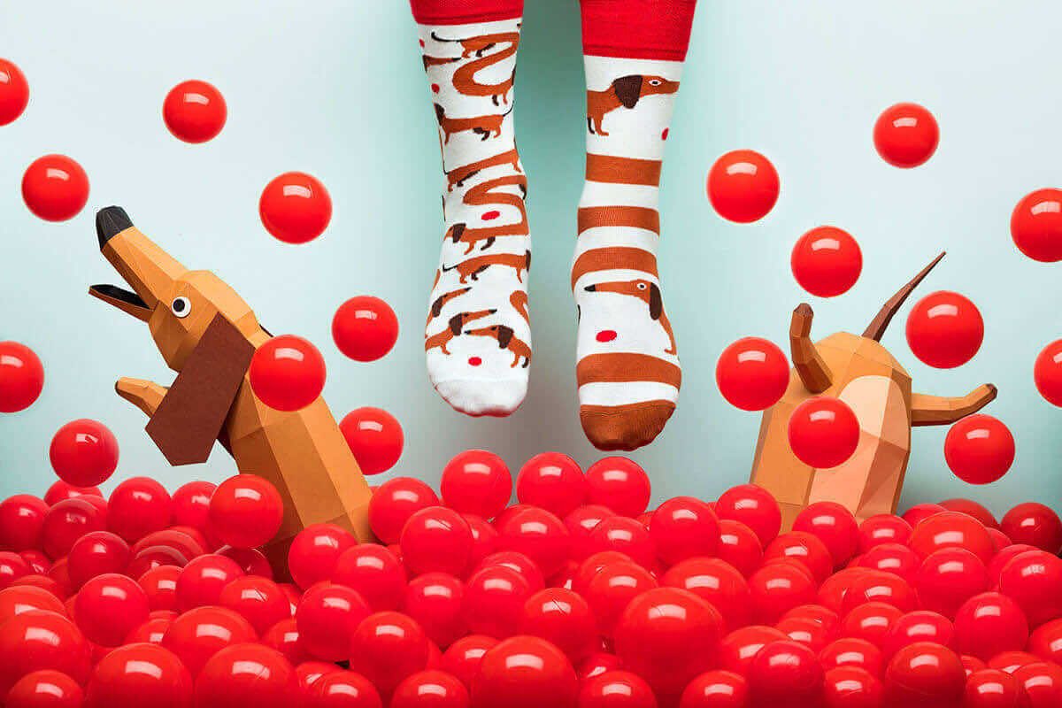 Many Mornings Freizeitsocken Many Mornings Socken Sausage Dog (1 Paar, 1-Paar, 1 Paar) immer ein dismatching Paar – Bild 3 von 3