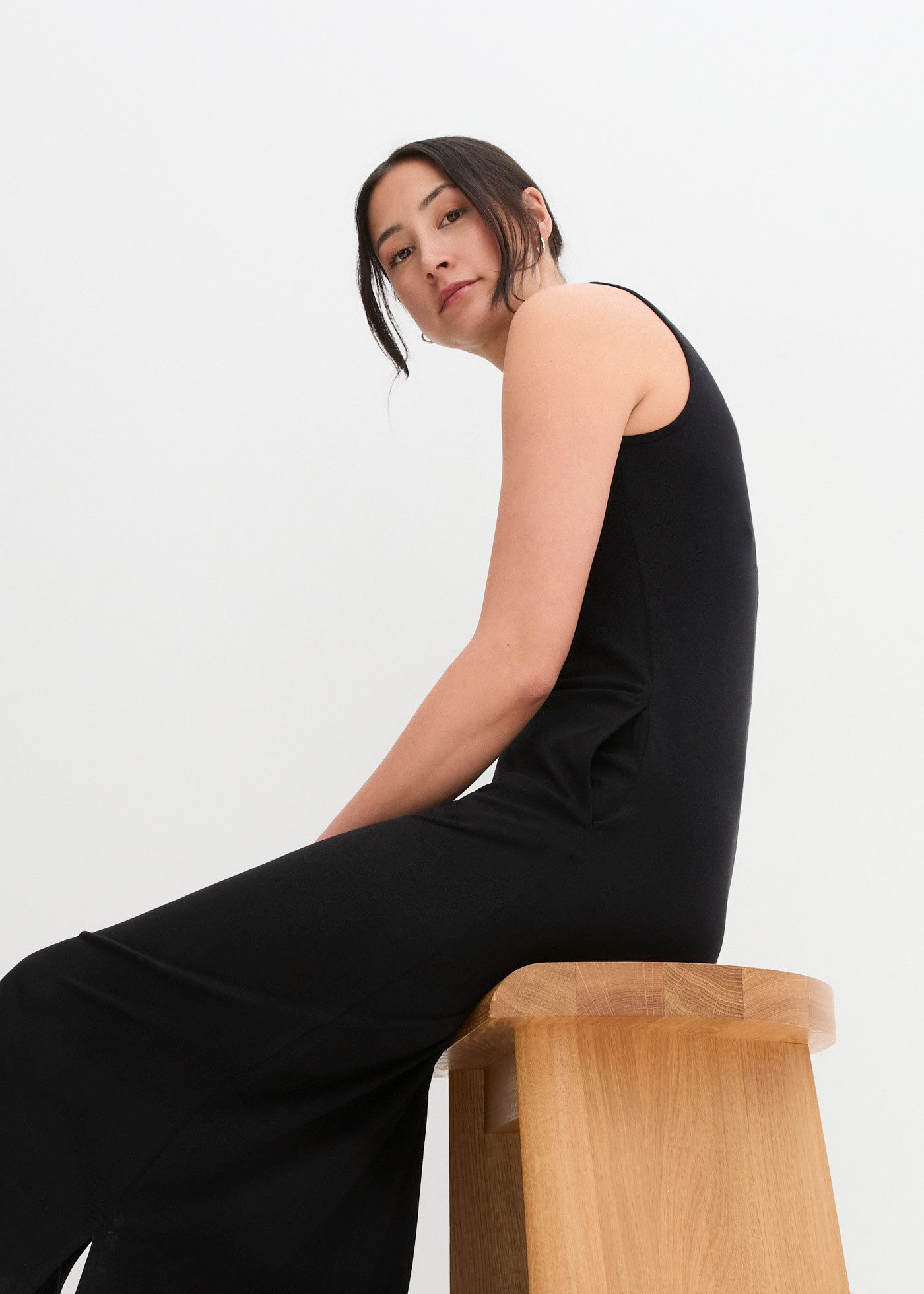 bonprix Maxikleid aus Jersey-Material, mit Viskose-Anteil, lässige Passform