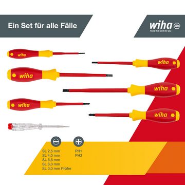 Wiha Schraubendreher SoftFinish (00834) - 7 tlg., Schraubenzieher, Schlitz, Phillips, VDE