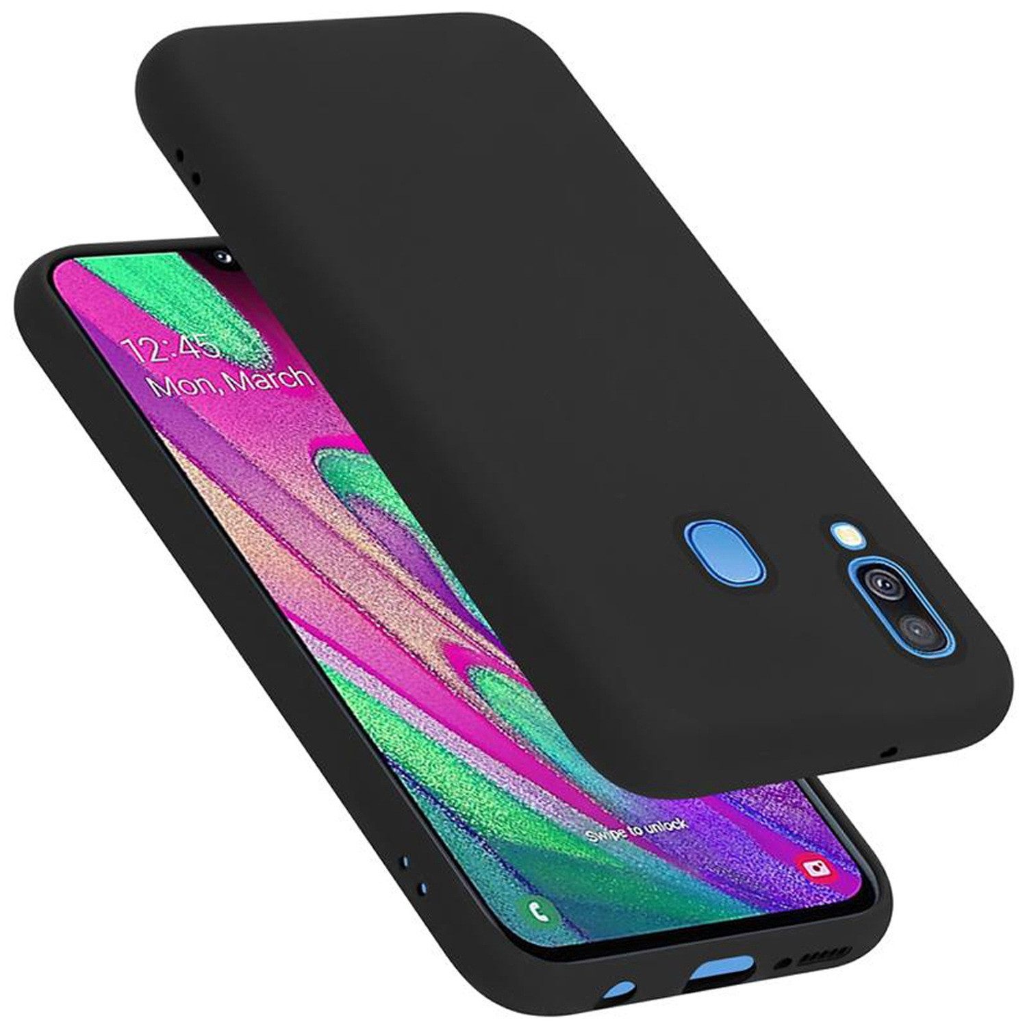Cadorabo Handyhülle für Samsung Galaxy A40 Hülle Samsung Galaxy A40, Flexible Hülle TPU Silikon Schutzhülle Back Cover Case