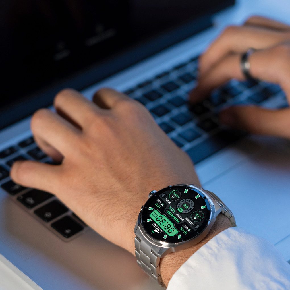 Lotus Smartwatch Smartwatch, Armbanduhr,Herrenuhr,Bluetooth,Steuerung der Smartphone-Kamera,Wecker