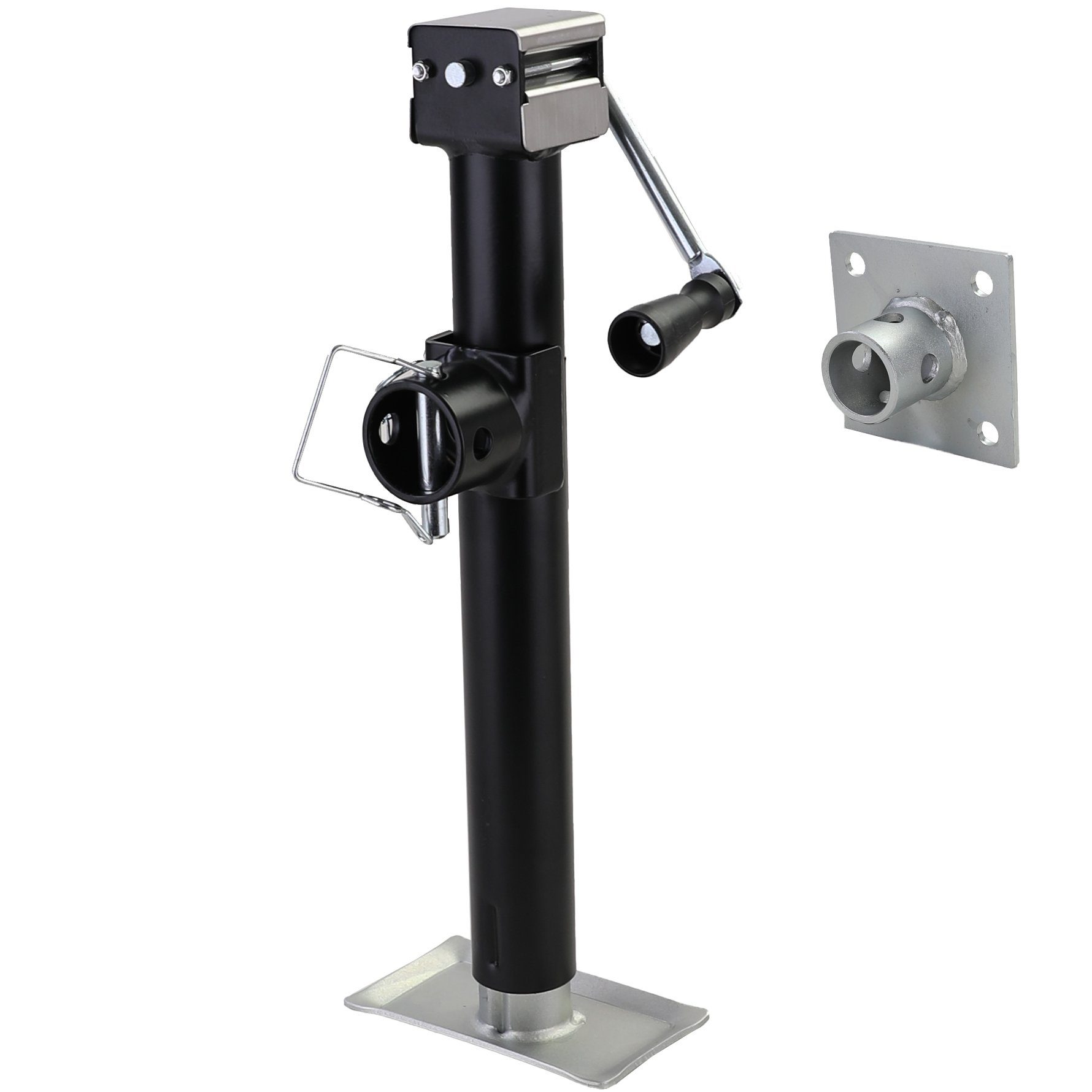 PKW-Anhänger Ausdrehstütze Stützfuß Abstellstütze 570-950mm mit Halter 2300kg