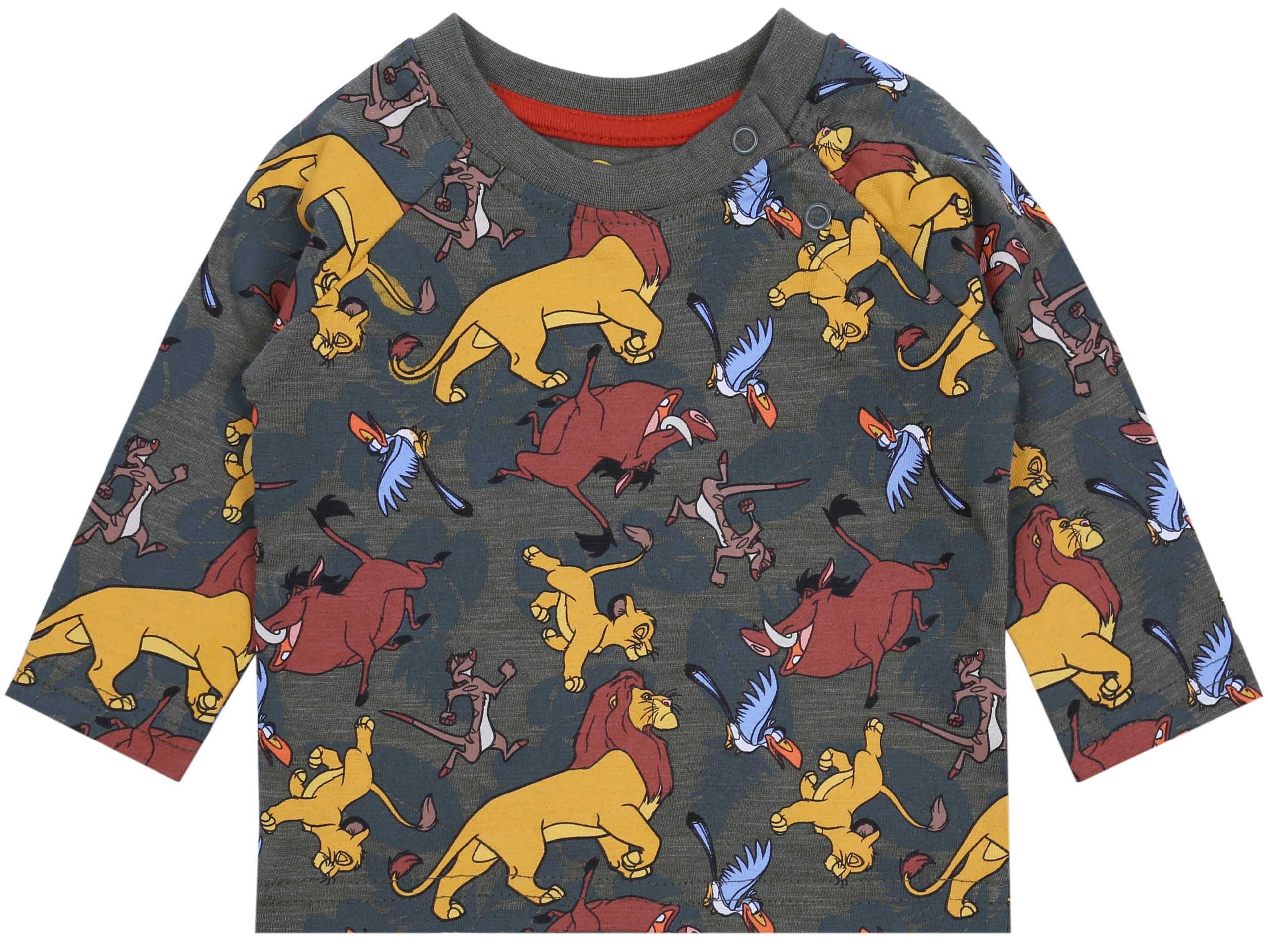 Disney Langarmbluse 3x Sweatshirt mit langen Ärmel König der Löwen DISNEY 0-3 Monate