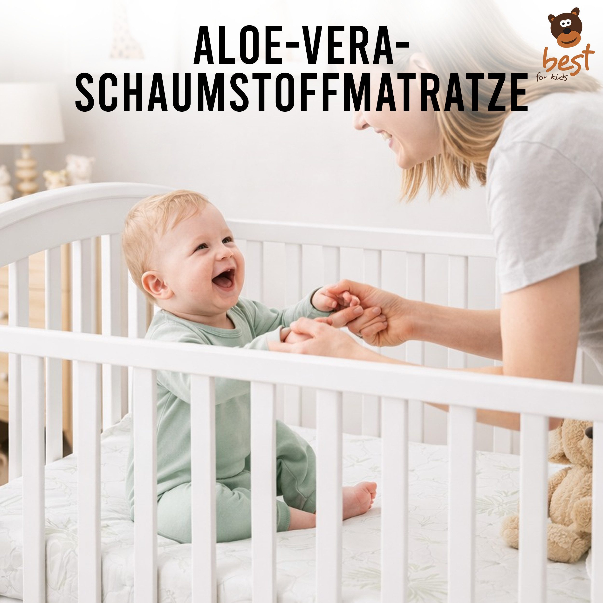 Komfortschaummatratze Basic 10 cm H2 H3 H4 ergonomisch atmungsaktiv, Best for Kids, 10 cm hoch, (Einzelartikel, 1-teilig), Unterstützung einer gesunden Wirbelsä – Bild 2 von 5