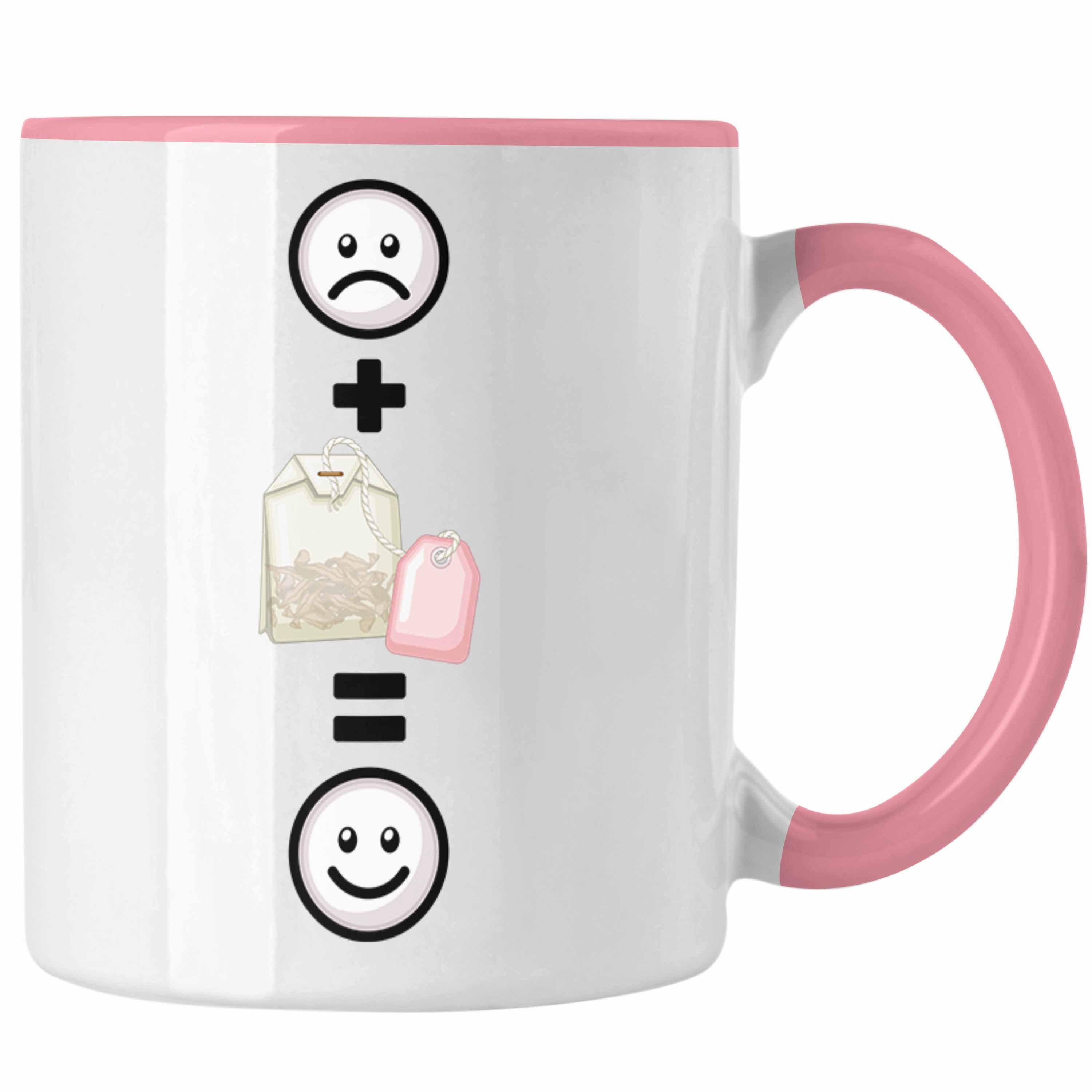Trendation Tasse Tee Tasse Geschenk für Tee-Liebhaber Teetasse Lustige Geschenkidee :( Rosa