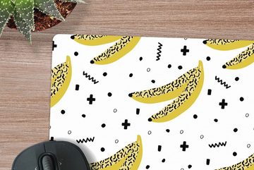 MuchoWow Gaming Mauspad Sommer - Design - Bananen (1-St), Mousepad mit Rutschfester Unterseite, Gaming, 40x40 cm, XXL, Großes