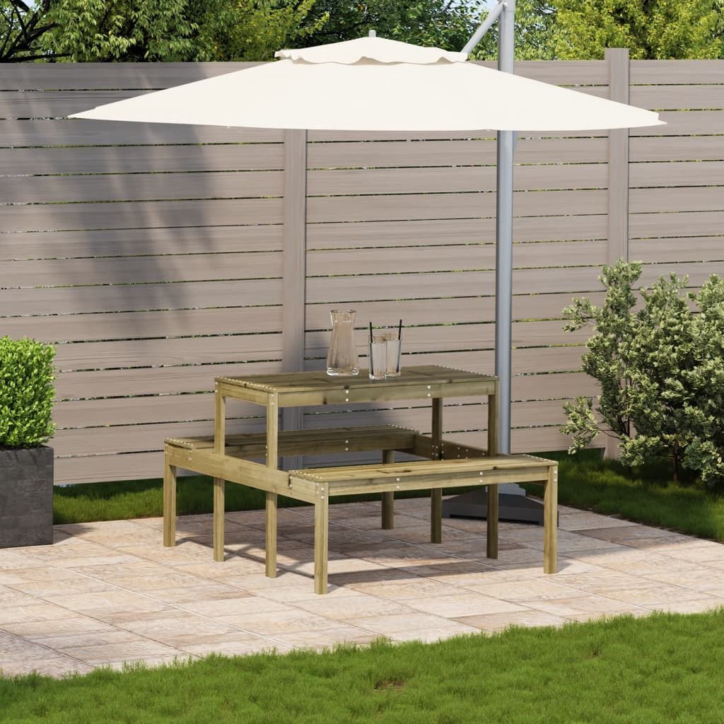 vidaXL Gartentisch Picknicktisch 110x134x75 cm Imprägniertes günstig online kaufen