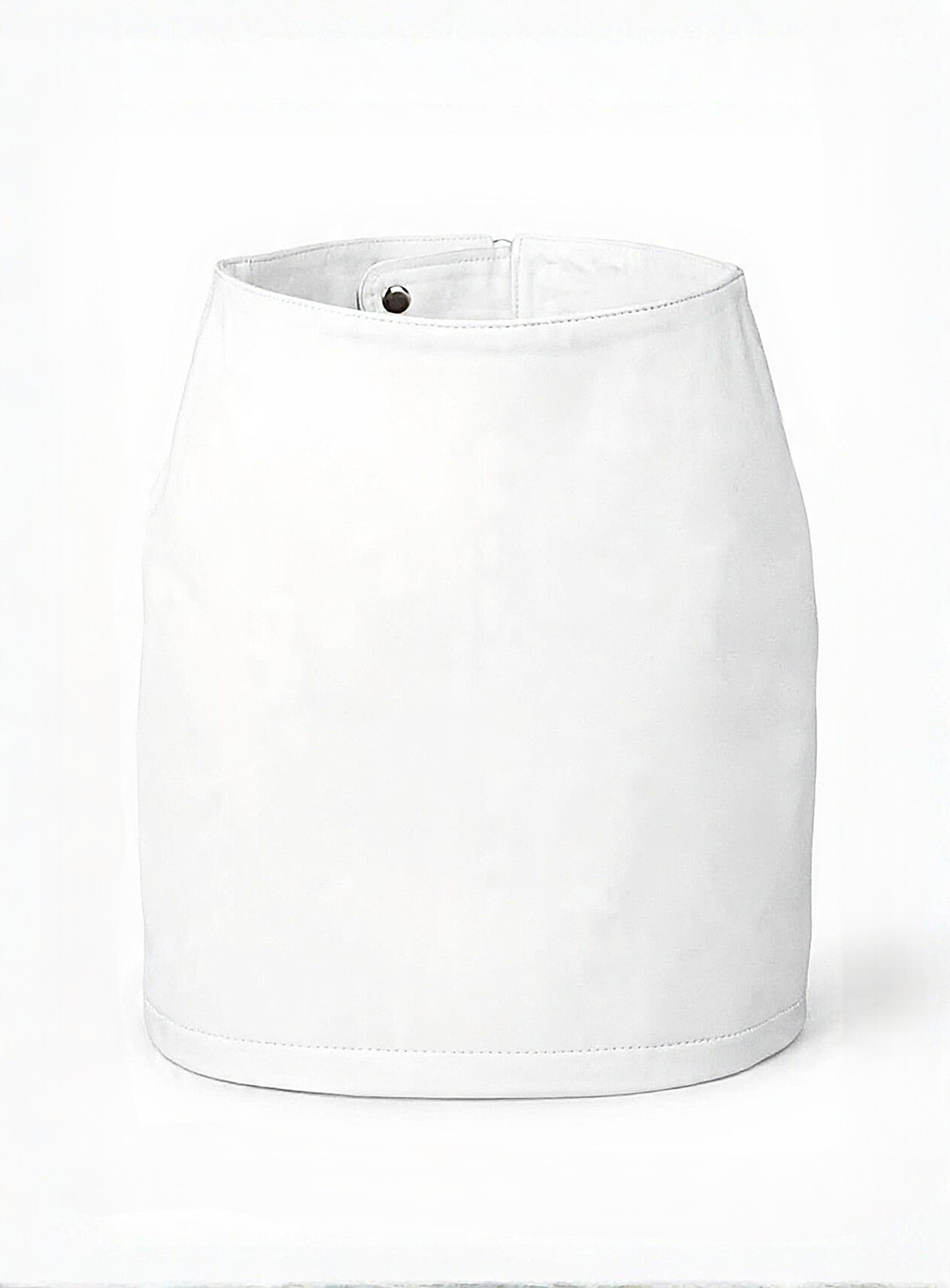 Be Noble Lederrock Bangkok Kurzer Ledermini mit durchgehendem Reißverschluss