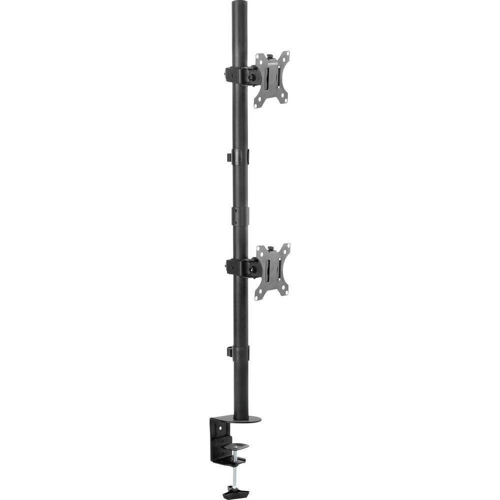 SpeaKa Professional Monitor-Halterung Tischhalterung für zwei Bildschirme 33 SP-9414664, (360° drehbare VESA-Platte)
