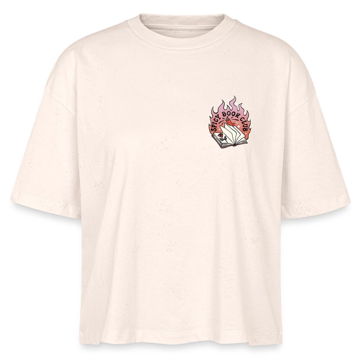 Spreadshirt T-Shirt Spicy Book Club – Für heiße Lesenächte Boxy Shirt Damen (1-tlg)