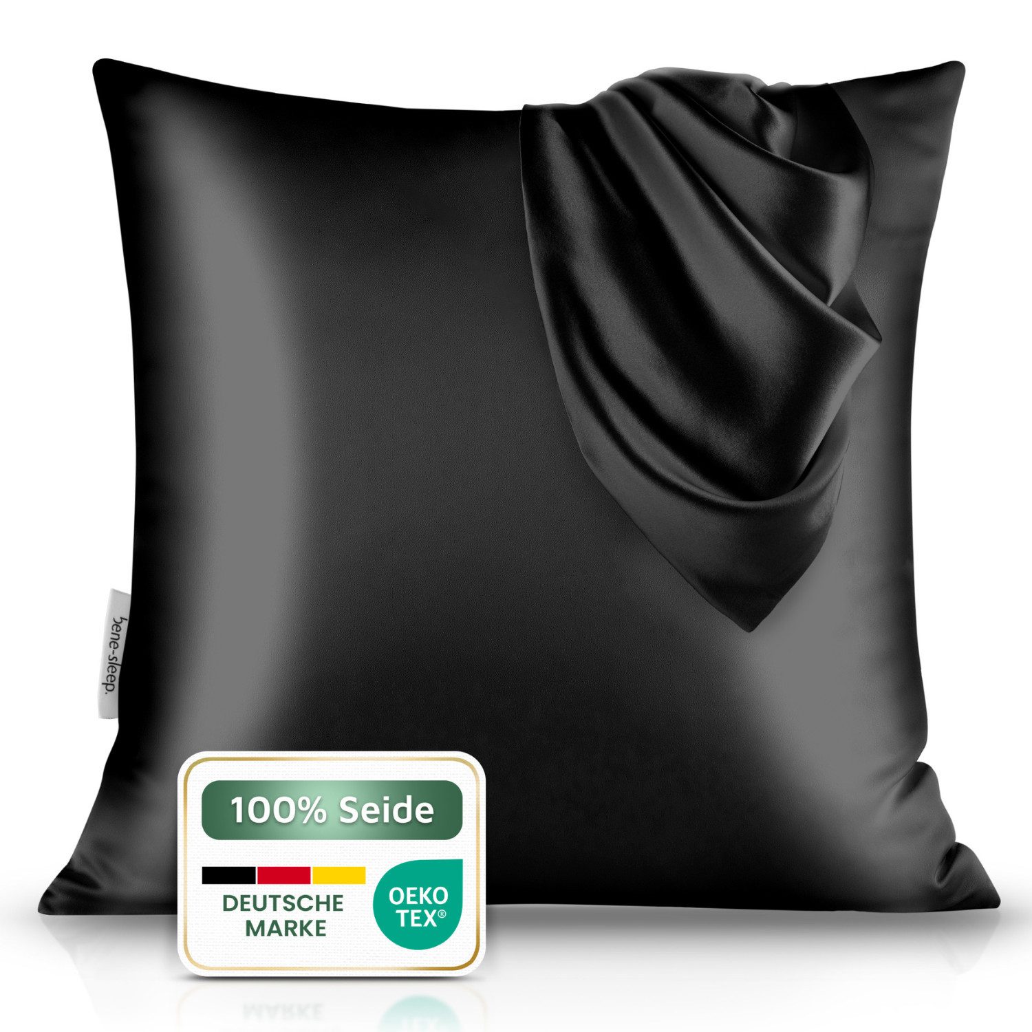 bene-sleep. Kissenbezug bene-sleep® Seidenbezug – faltenreduzierend – reine Seide, Reine 22 Momme Naturseide, Höchste Güteklasse 6A