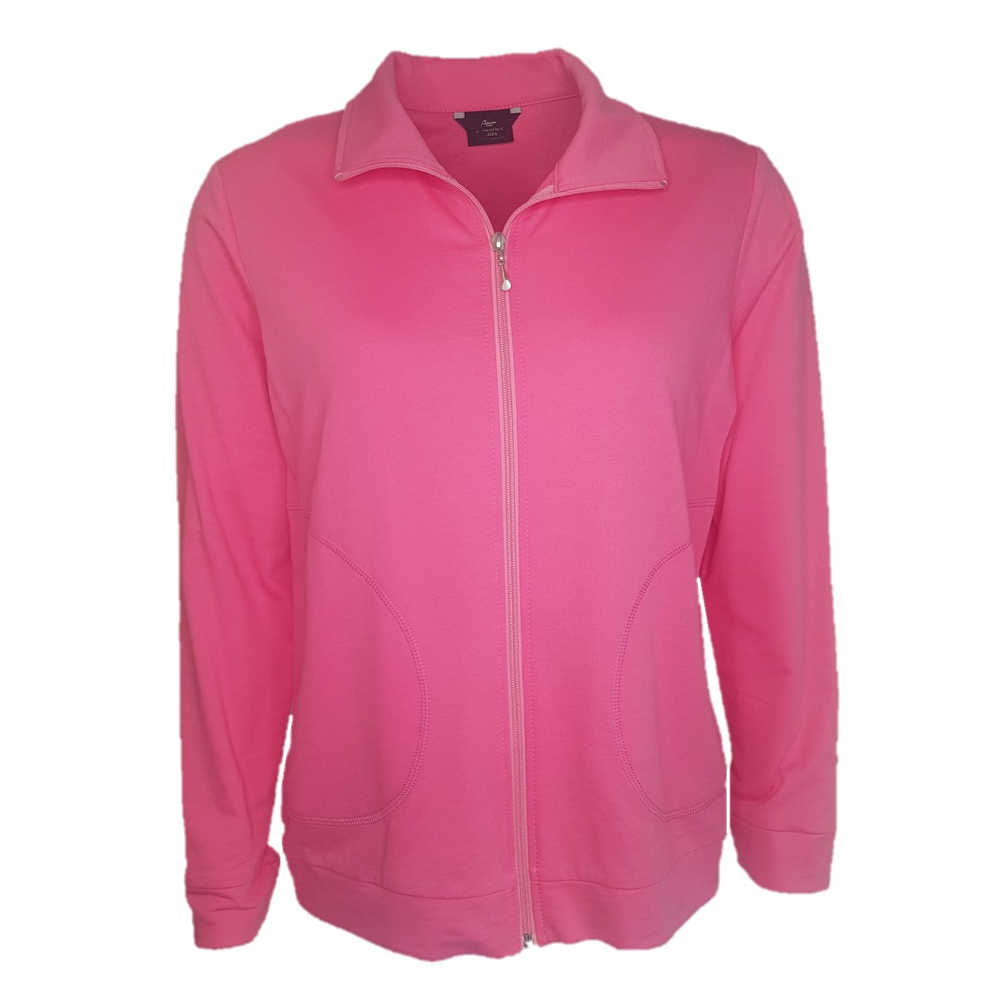 Authentic Baumwolle aus Sport- und Sweatjacke Pink 100% Damen Klein Freizeitjacke