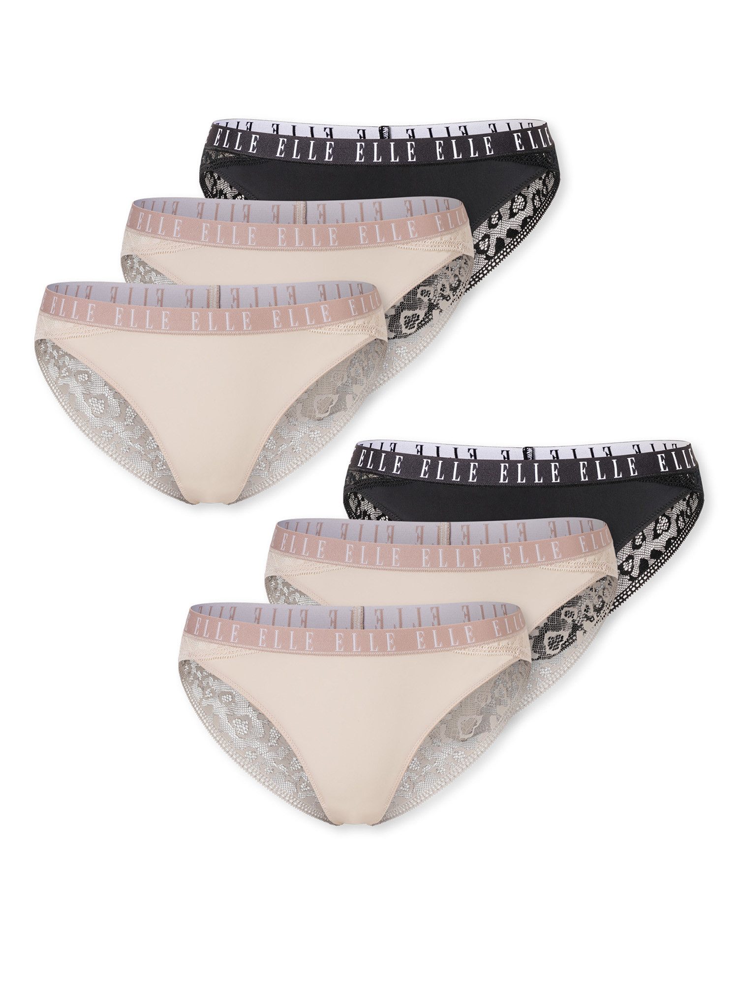 Elle Brasilslip ELLE LACE (6-St) rio-slip tanga knapp