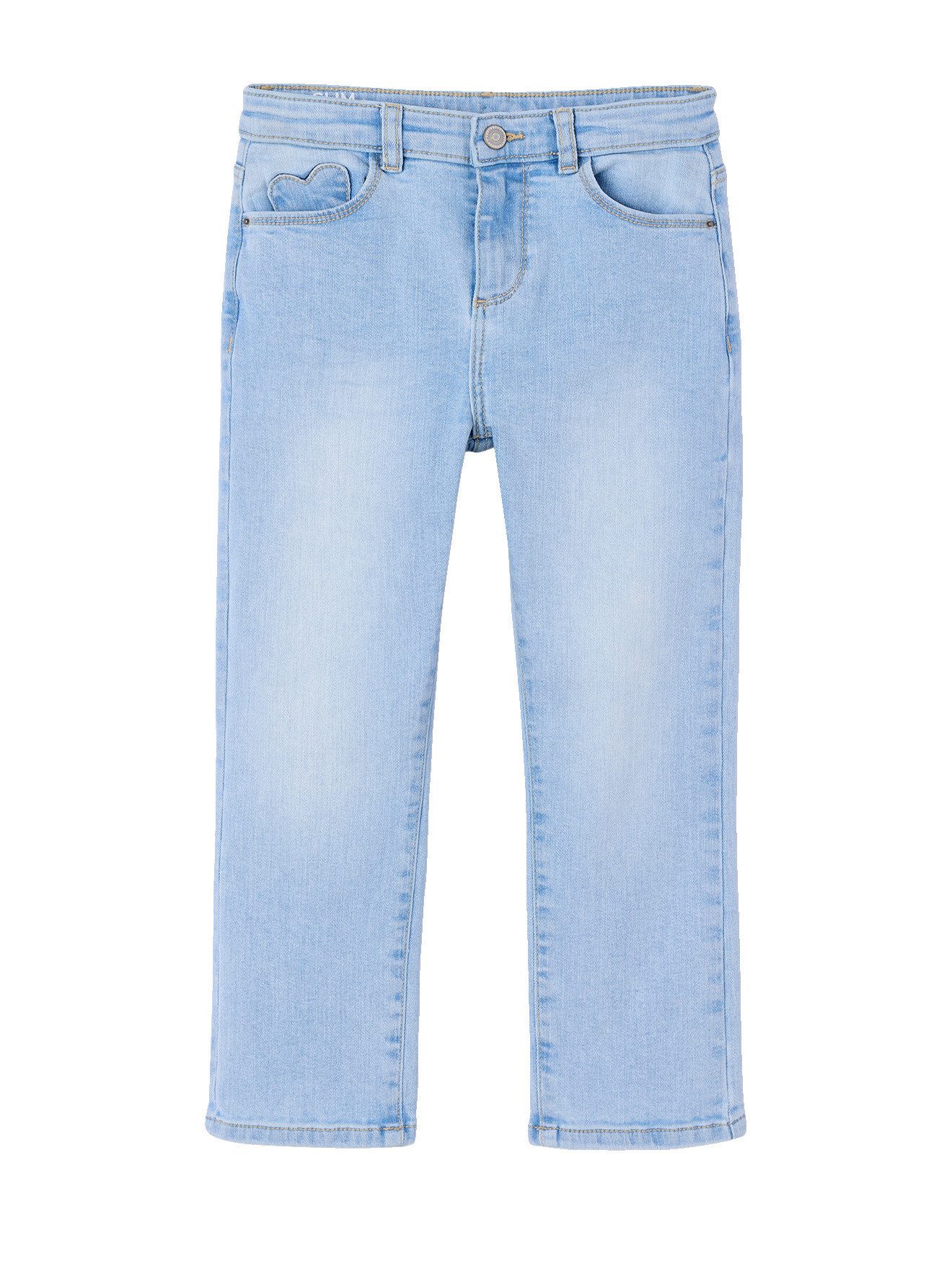 vertbaudet 7/8-Caprijeans Mädchen Slim-Jeans, Hüftweite COMFORT