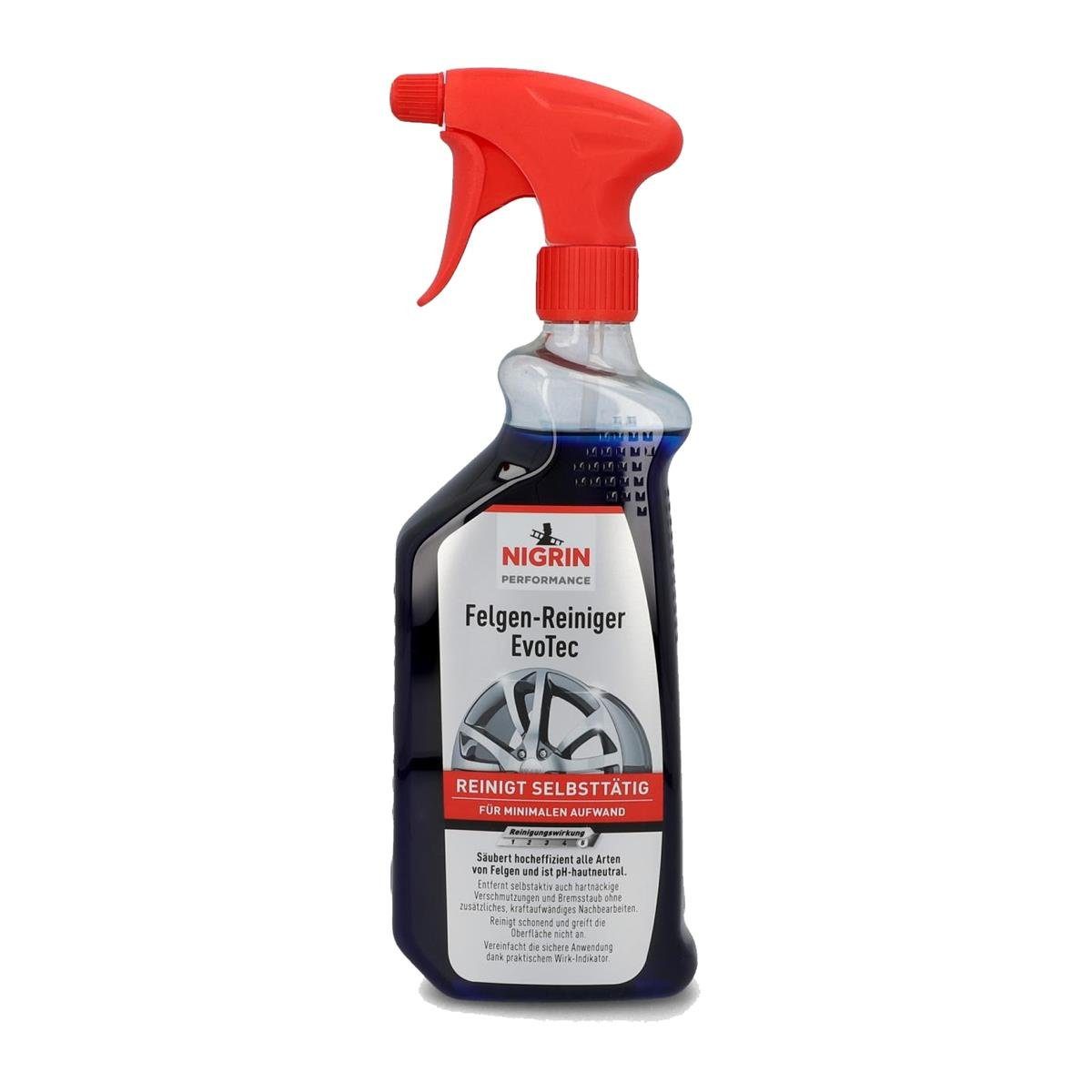 NIGRIN NIGRIN Felgen- Reiniger EvoTec 750ml - Für sauber Autofelgen (1er Pack Auto-Reinigungsmittel