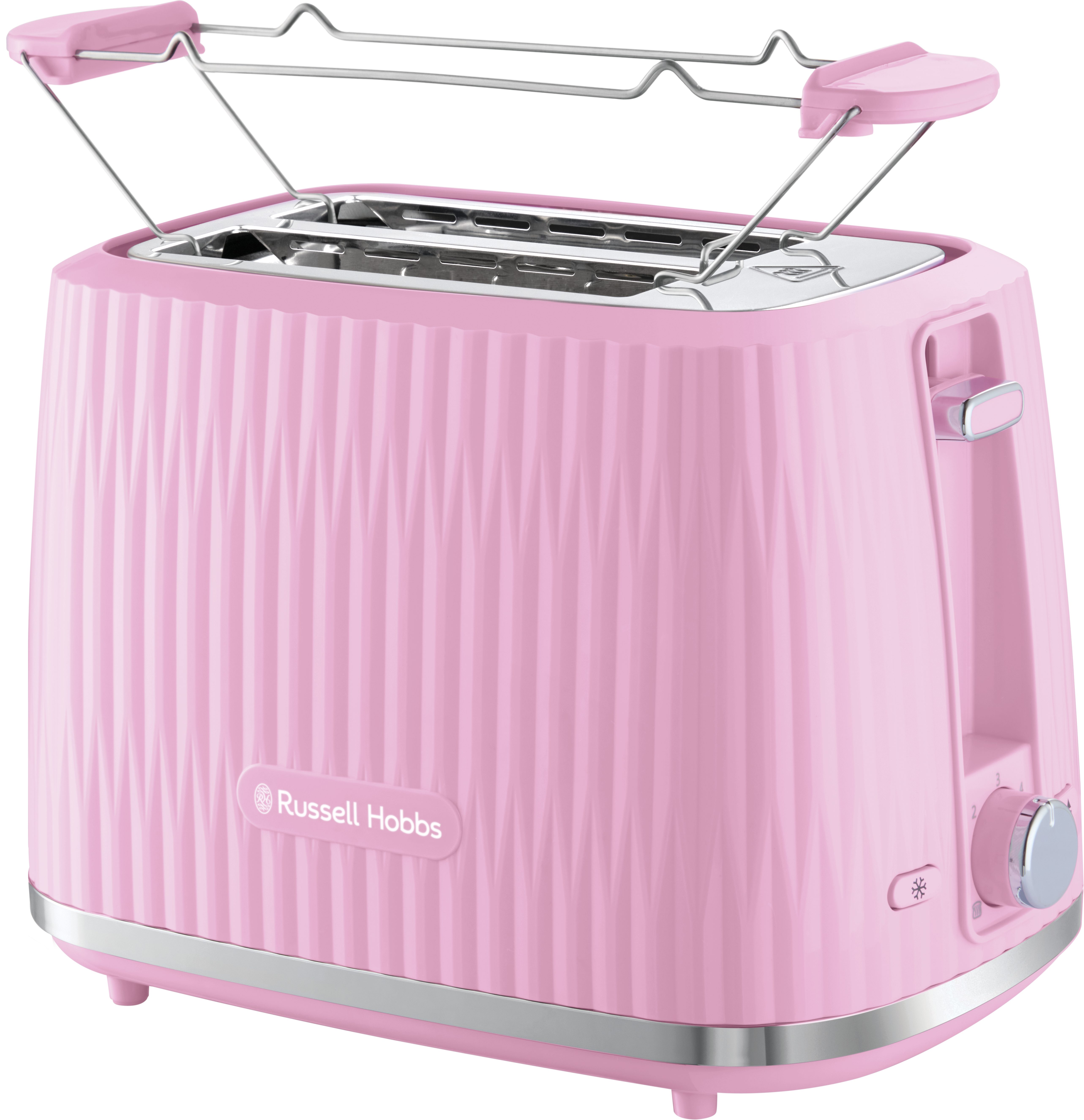 RUSSELL HOBBS Toaster Eden 27372-56 Himbeere, 2 Schlitze, 800 W, 6 Bräunungsstufen, Hebefunktion, Auftau-, Aufwärm- & Stoppfunktion