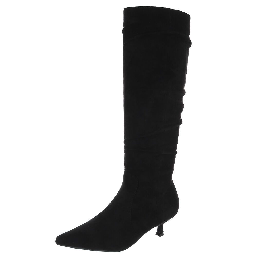 Ital-Design Elegante Stiefel mit Raffung für Damen im Alltag Stiefel (90515 günstig online kaufen