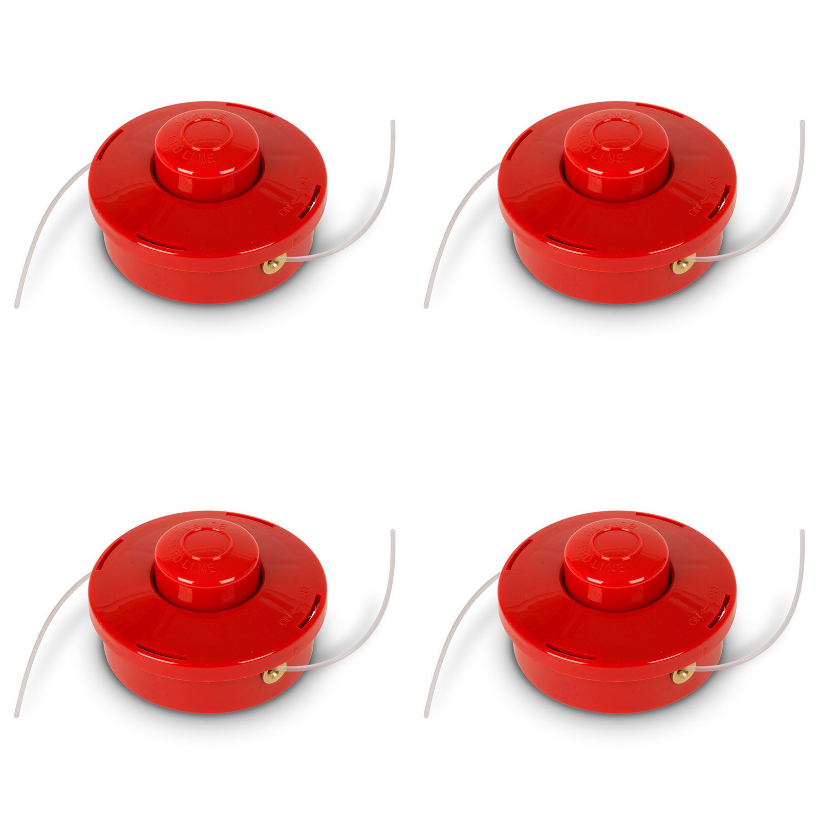 EBERTH Trimmerfaden 4X Fadenkopf (4 Stück), Gewinde M10 x 1,25 Links, 2,3 m Länge, Drahtstärke 3mm, Drahtlänge 2,3m