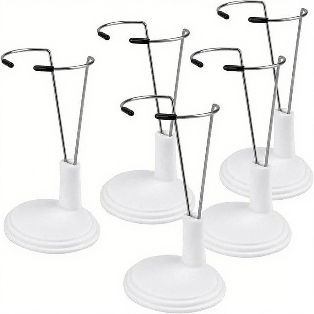 Zaewry Puppenmöbel Puppenständer,Präsentationsständer für 10-15cm Zoll große Puppen (6tlg), Verstellbarer,hält die Puppe in stehender Position