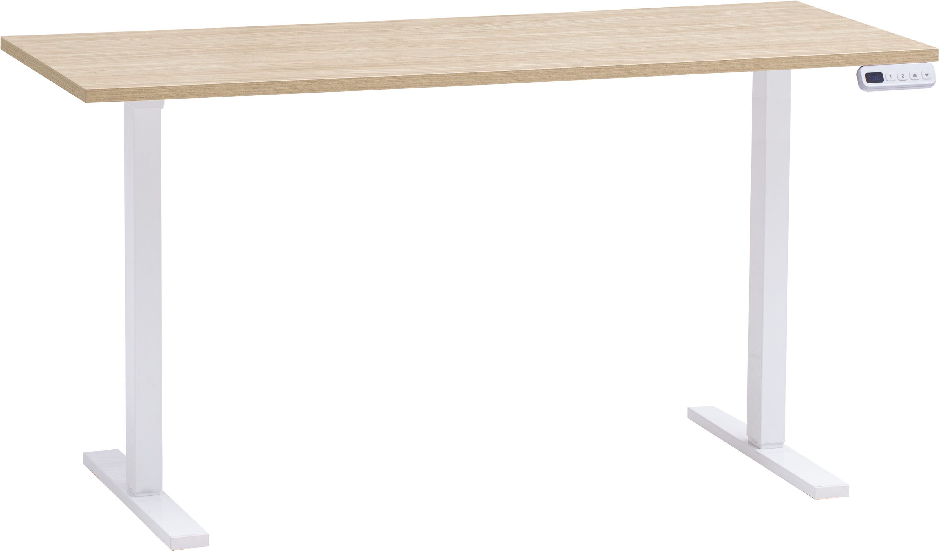 Schildmeyer Schreibtisch AREZZO, wahlweise elektr., zeitloses Design, MADE IN GERMANY (1-St), Auswählbare Scheibtische, wahlweise elktr., Made in Germany
