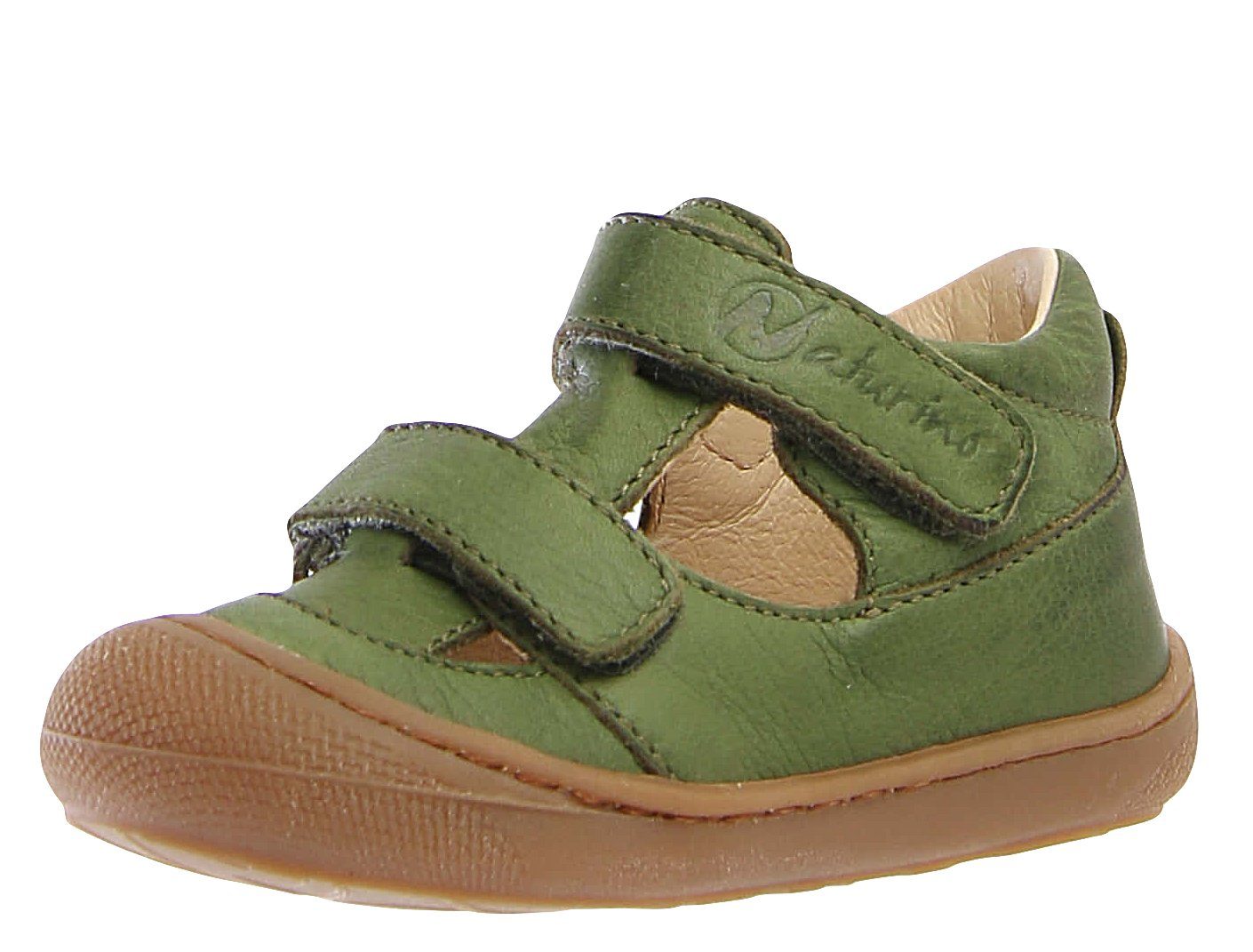 Naturino Puffy Baby Lauflernschuhe Sandalen Grün Kaki Klett Sandalette