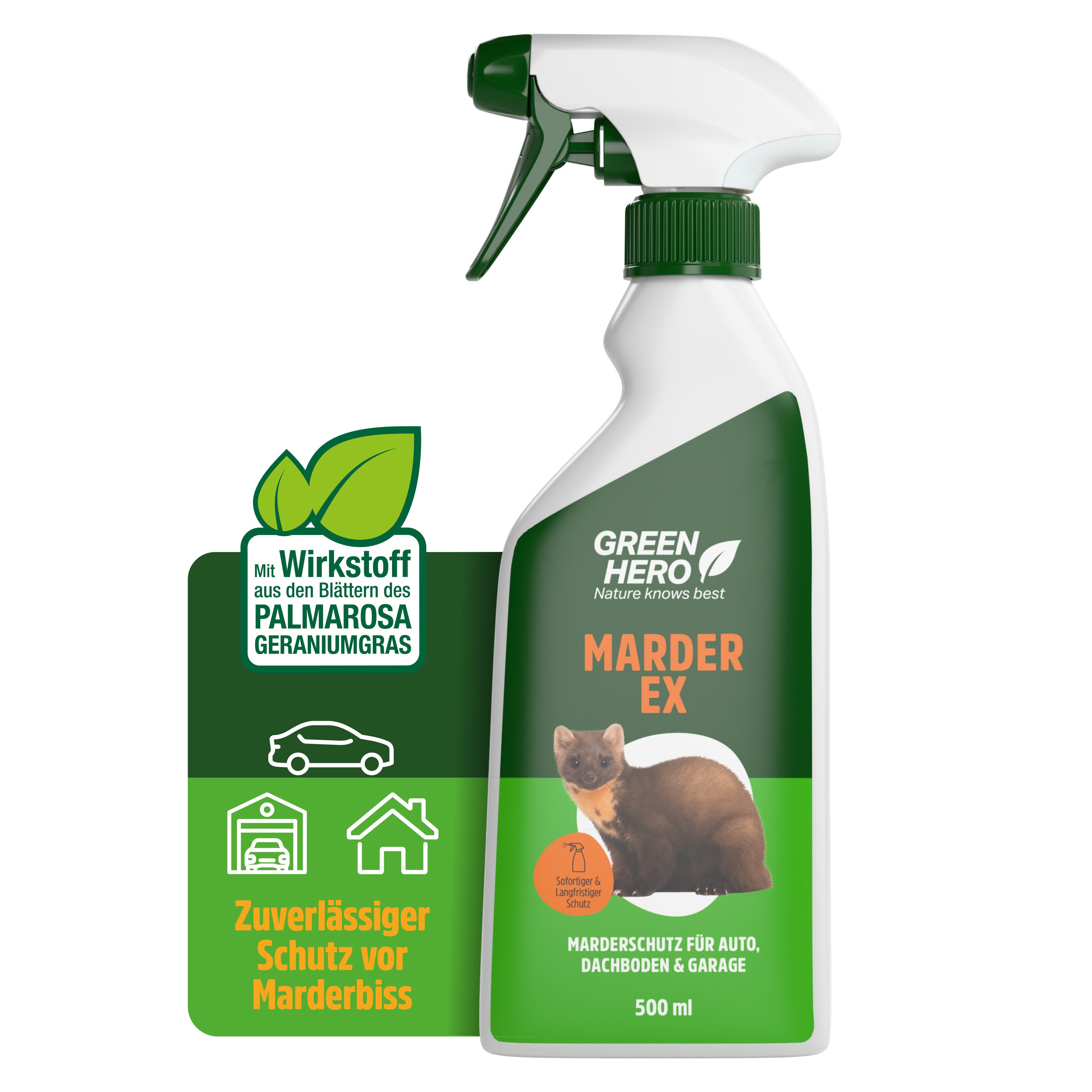 GreenHero Marderspray Marder-EX Marderabwehr, 500 ml