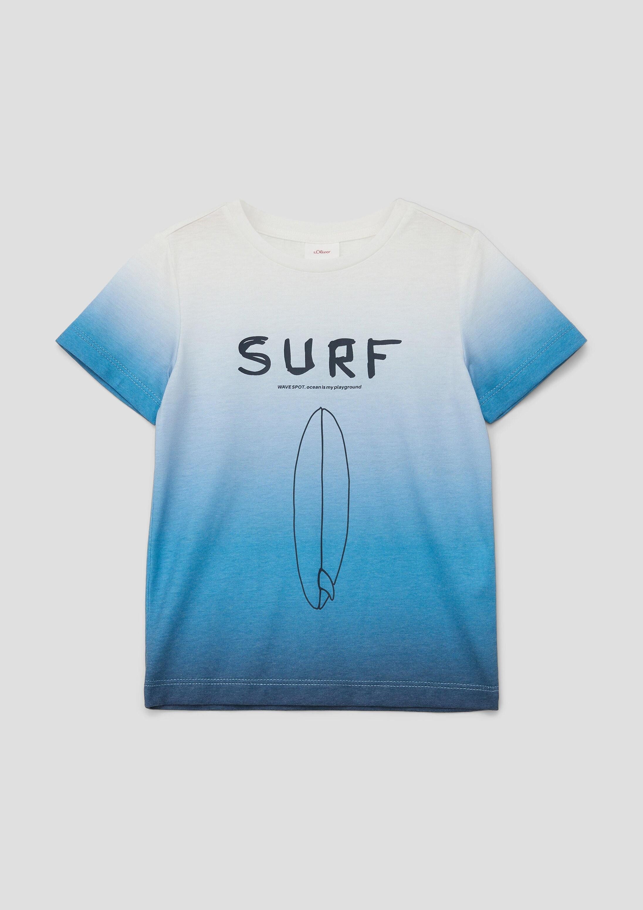 s.Oliver Kurzarmshirt T-Shirt T-Shirt mit Farbverlauf